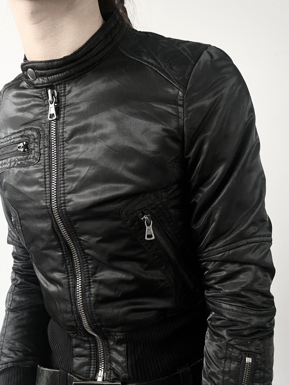 If Six Was Nine G.O.A Avant-Garde Crop Bomber Jacket Size US M / EU 48-50 / 2 - 4 Thumbnail