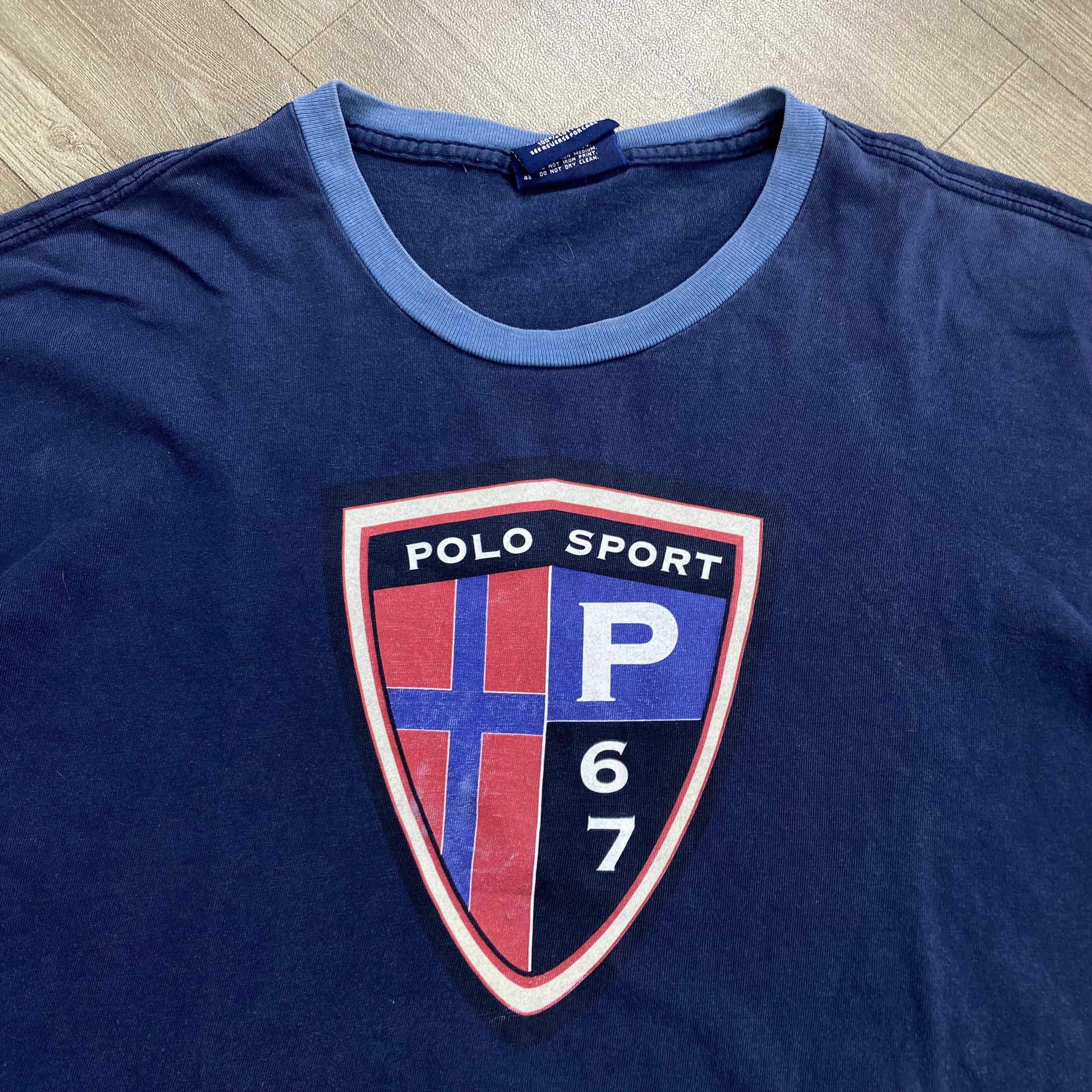 Polo Ralph Lauren Vintage Polo Sport Ralph Lauren Police Shield Spellout Tee Size US L / EU 52-54 / 3 - 3 Thumbnail