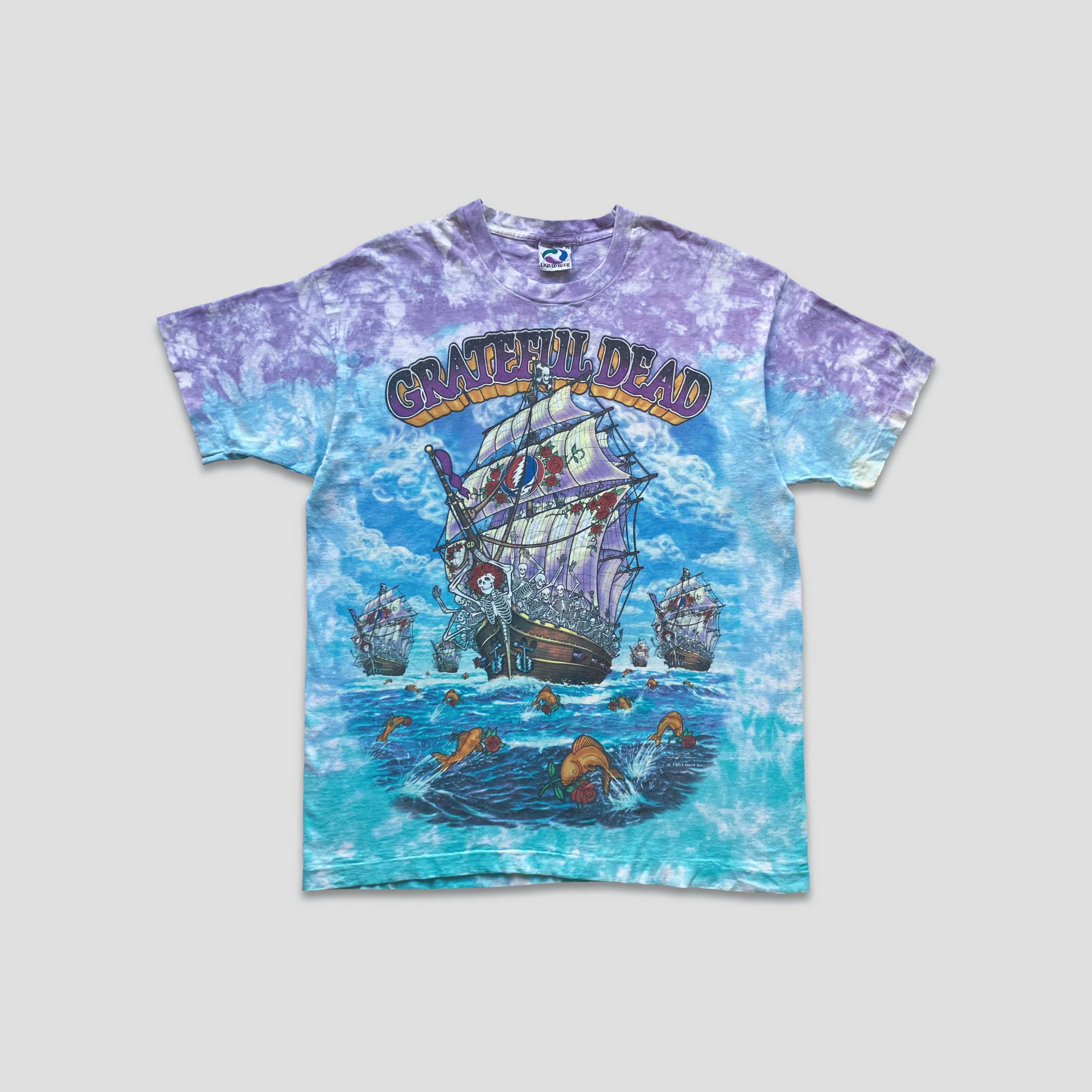 Band Tees Vintage 1993 Grateful Dead Ship Of Fools T-Shirt Size US XL / EU 56 / 4 - 1 Thumbnail