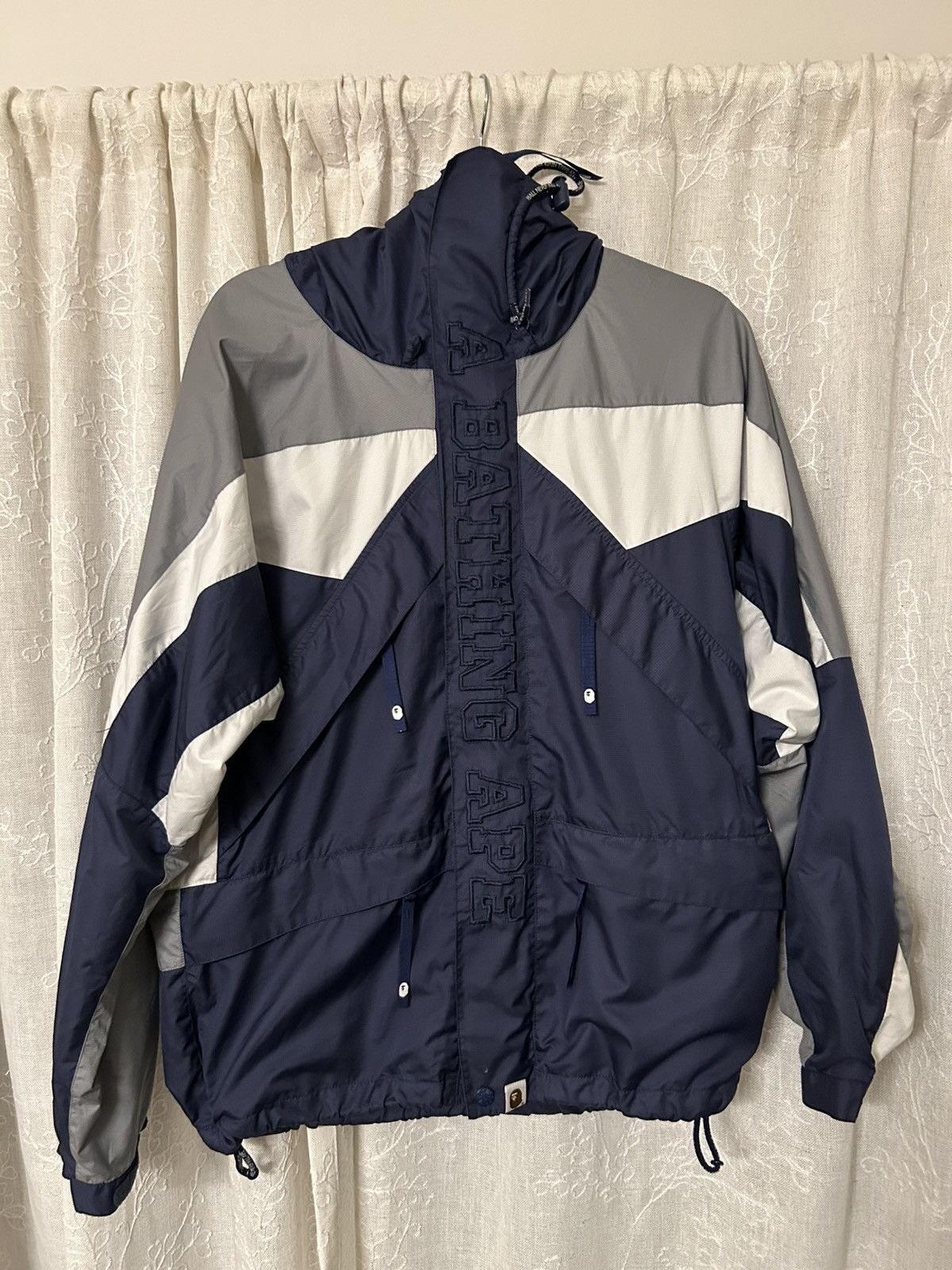 Bape シャークカモ　スノーボードジャケット　サイズ:L BAPE GORE wind stopper Shark zip hoodie jacket A Bathing Ape