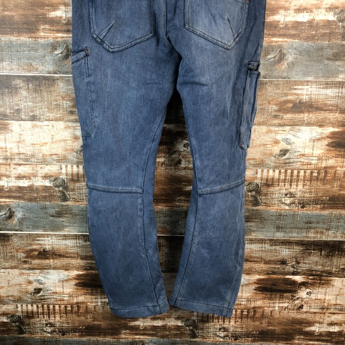 Japanese Brand Field Core Blue Distressed Denim Pants #A2138 Size US 33 - 18 Thumbnail