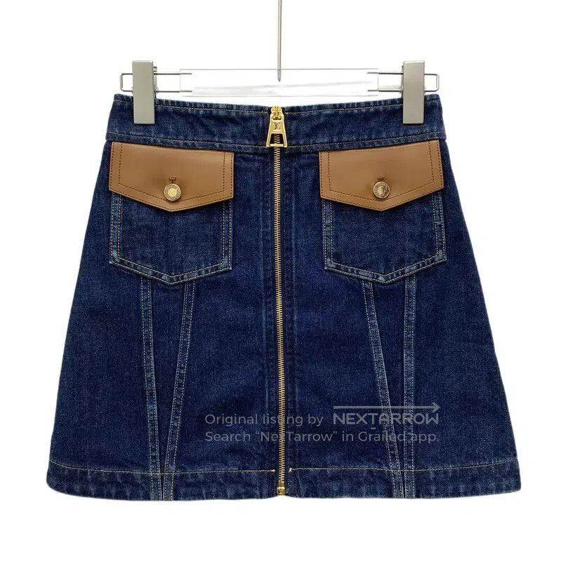 Louis Vuitton Louis Vuitton Blue Cotton Mini Skirt for Women . Size 22" - 1 Thumbnail