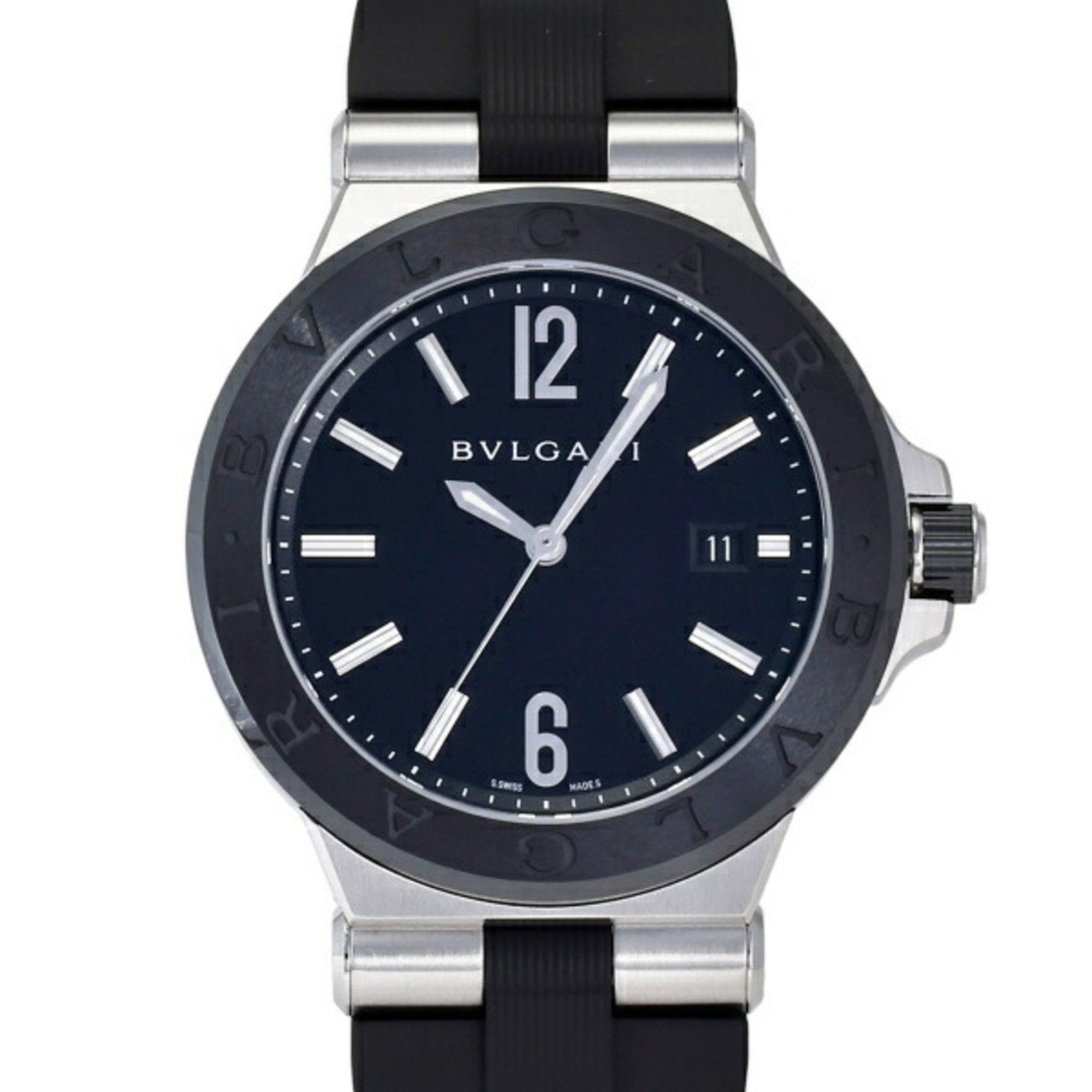 Bvlgari BVLGARI Diagono Ceramic 102029 DG42BSCVD Black Dial Men's Watch __ Size ONE SIZE - 1 Thumbnail