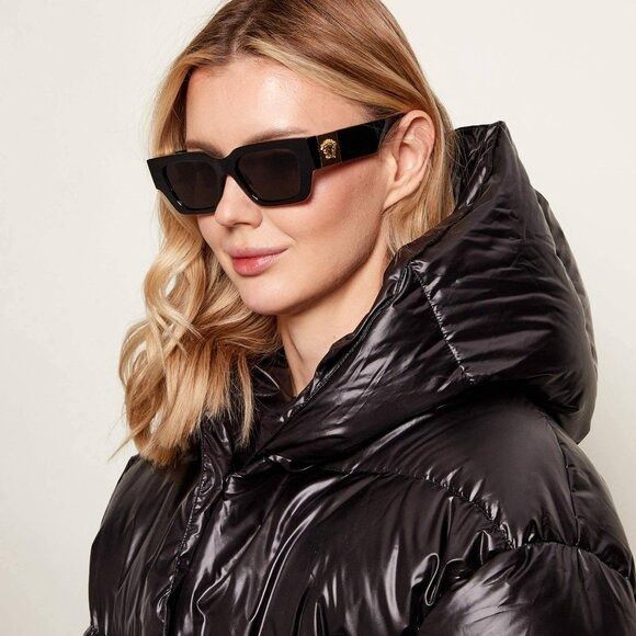 Versace Versace VE4497U GB1/87 Sunglasses Black Square Frame Size ONE SIZE - 7 Thumbnail