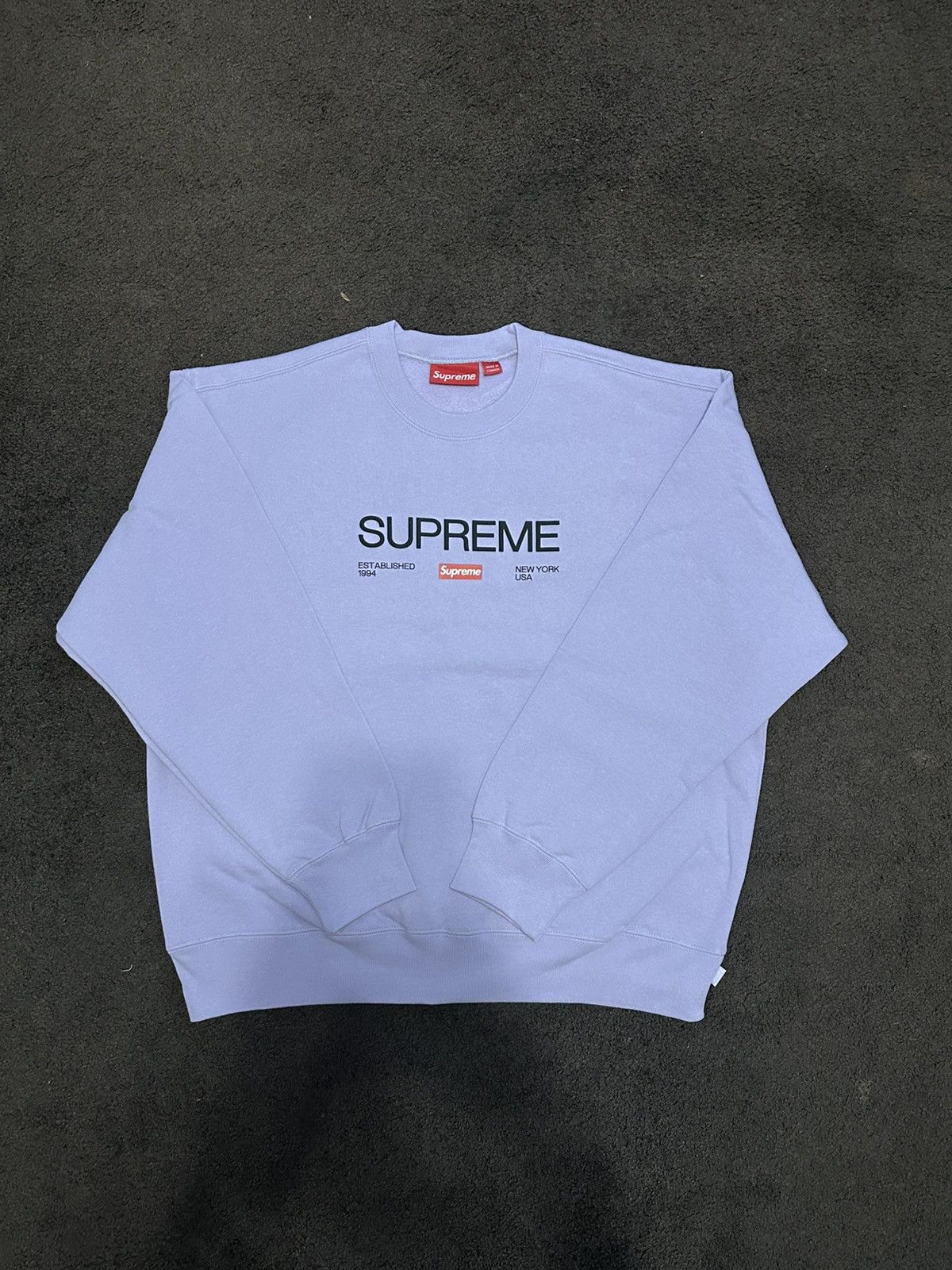 Supreme Supreme Established Crewneck Light Purple (Size Medium) Size US M / EU 48-50 / 2 - 1 Preview