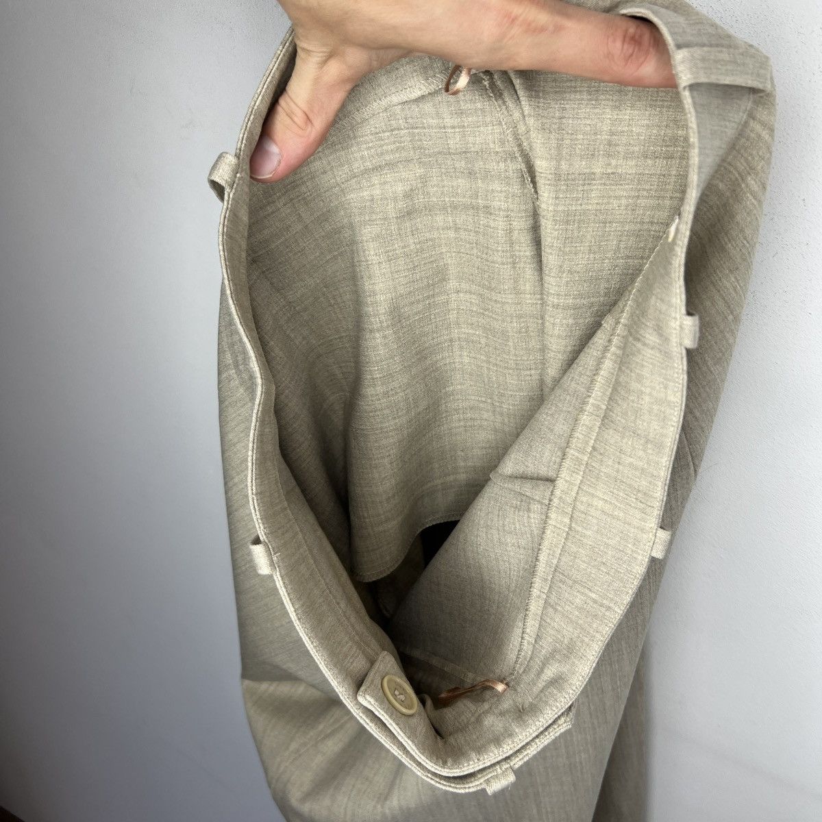 Hermes VINTAGE HERMES WOOL BEIGE HORSE RIDING 2000s PANTS TROUSERS Size 28" / US 6 / IT 42 - 12 Thumbnail