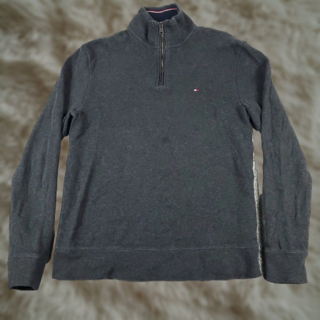 Tommy Hilfiger Tommy Hilfiger Sweater Mens Small Gray 1/4 Zip Pullover Size US S / EU 44-46 / 1 - 1 Thumbnail