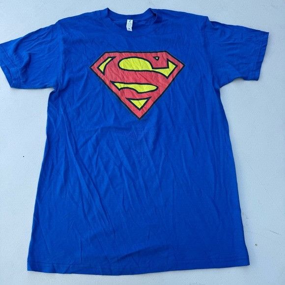 DC Comics NEW SUPERMAN DC COMICS BLUE T-SHIRT SZ MEDIUM M Size US M / EU 48-50 / 2 - 1 Thumbnail