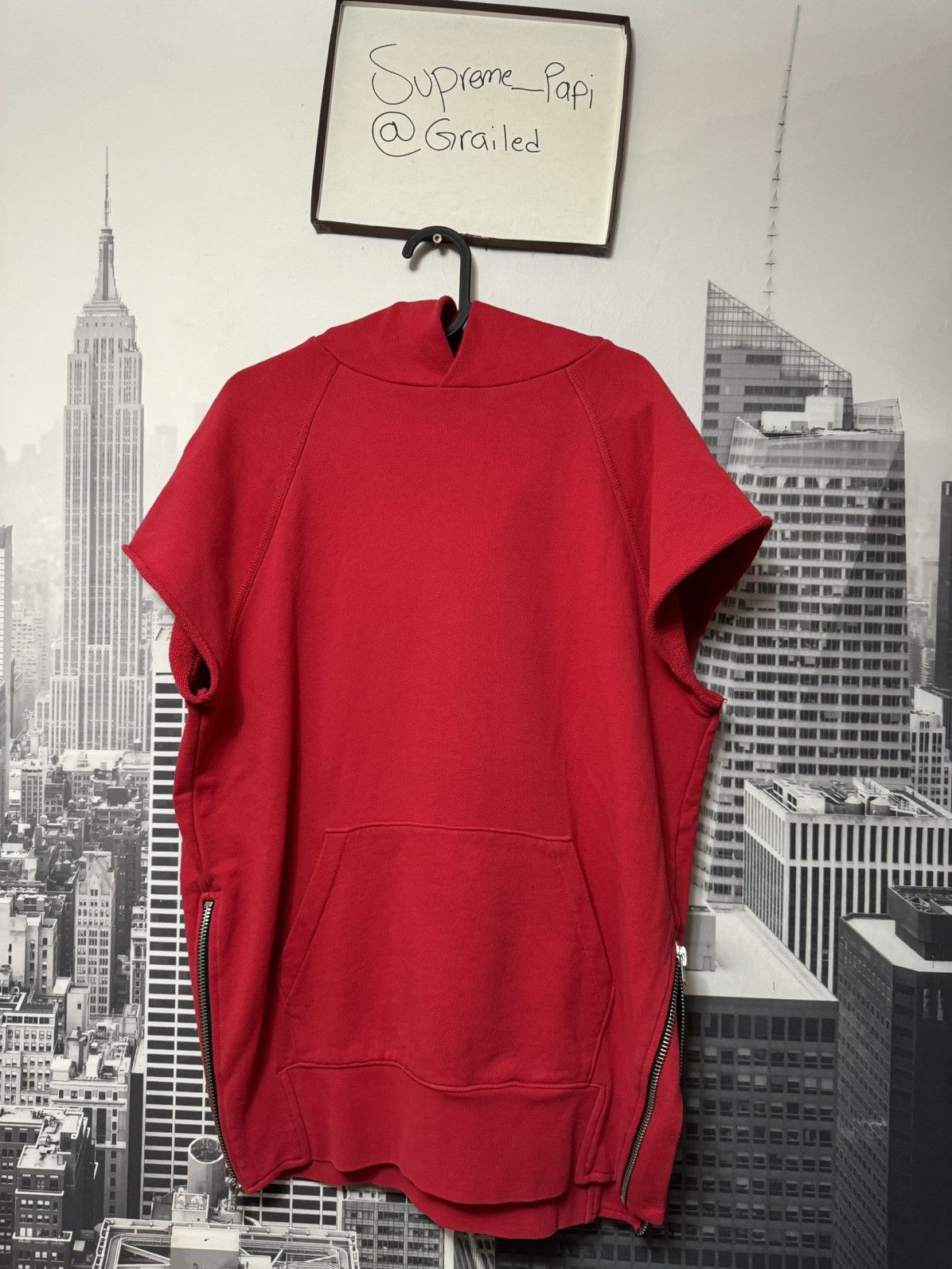Fear of God FOG Fear of God Collection One Sleeveless Hoodie Red SZ S 🔥 Size US S / EU 44-46 / 1 - 1 Thumbnail