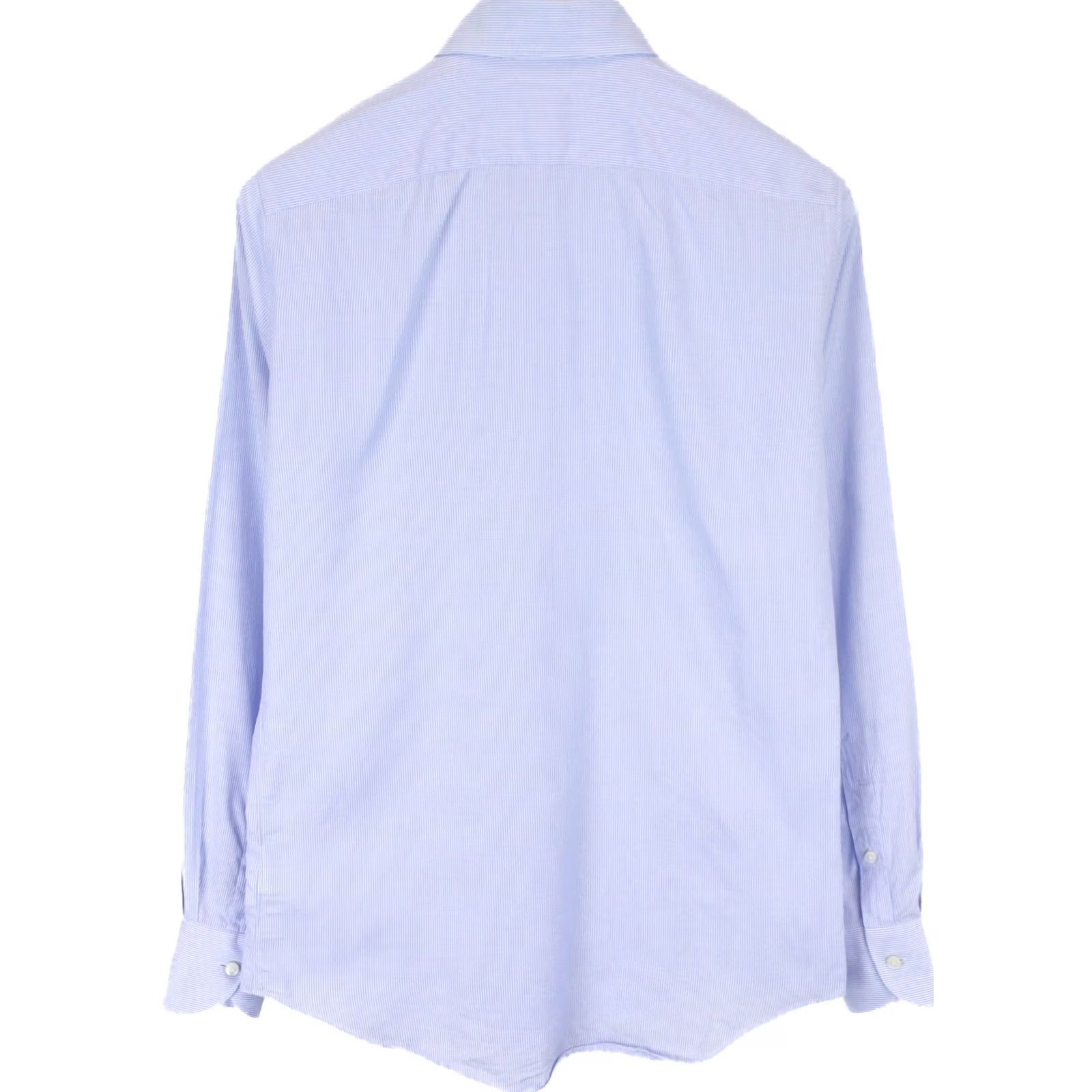 Suitsupply Suitsupply Dress Shirt Men 35 / 13 1/2 Pinstriped Spread Slim Fit Formal Shirt Blue Size 34R - 2 Thumbnail