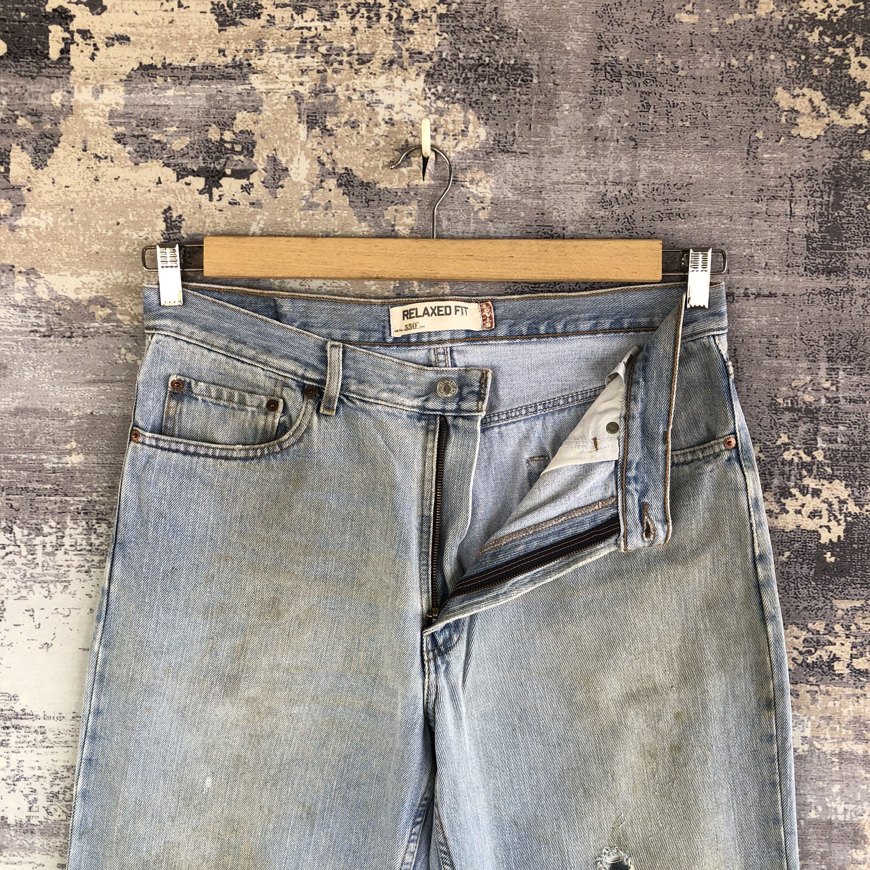 Levi's Vintage Y2K Dirty Levis Distressed Jeans Levi's Faded Denim Size US 34 / EU 50 - 6 Thumbnail