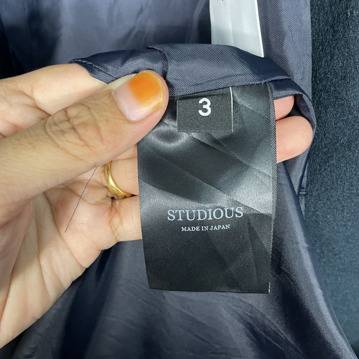 STUDIOUS Japanese Brand Studious Blac Wool Overcoat Size US L / EU 52-54 / 3 - 16 Thumbnail
