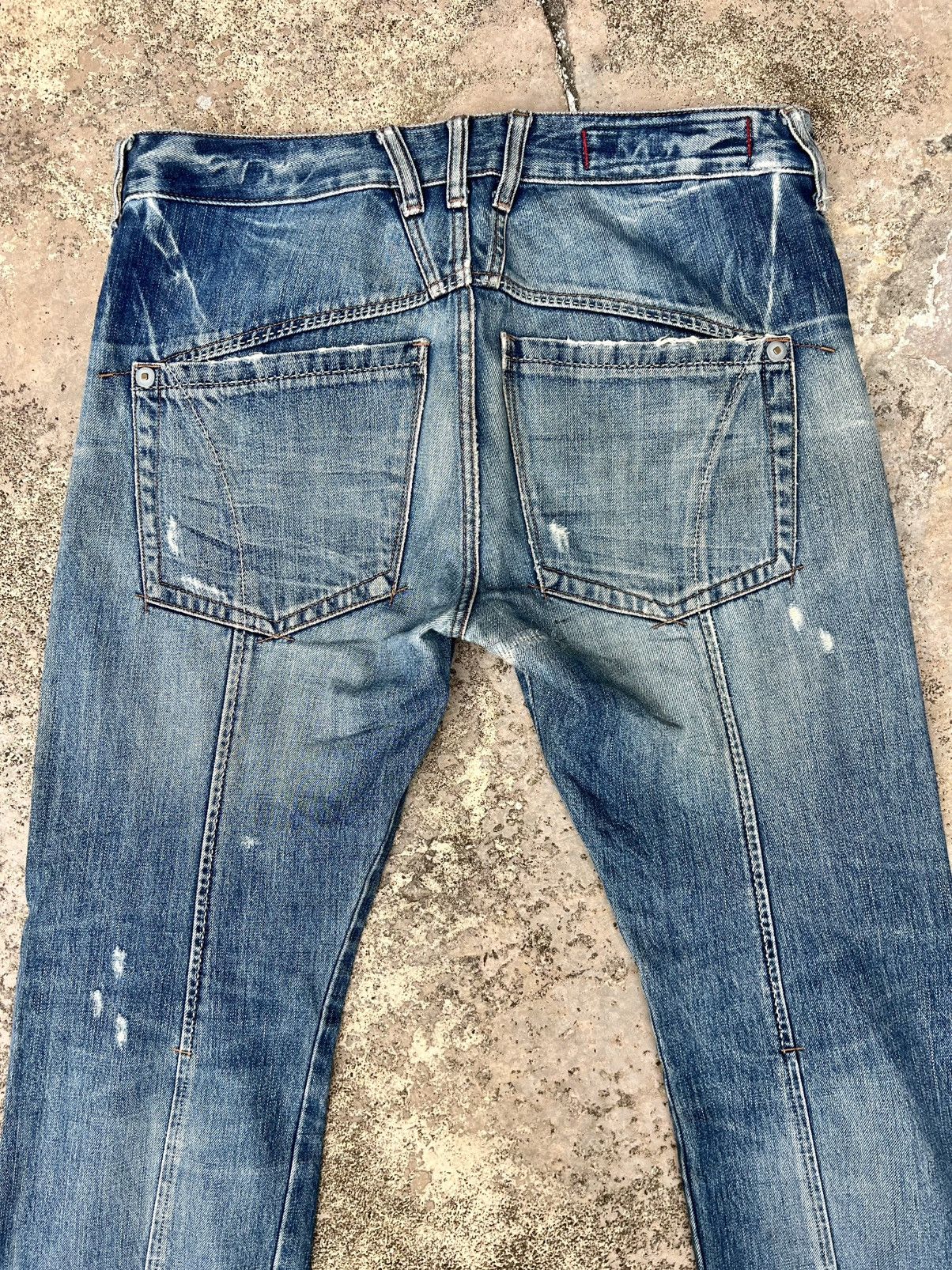 Marithe + Francois Girbaud Vintage MFG Distressed Low Rise Flared Jeans Size US 36 / EU 52 - 18 Thumbnail
