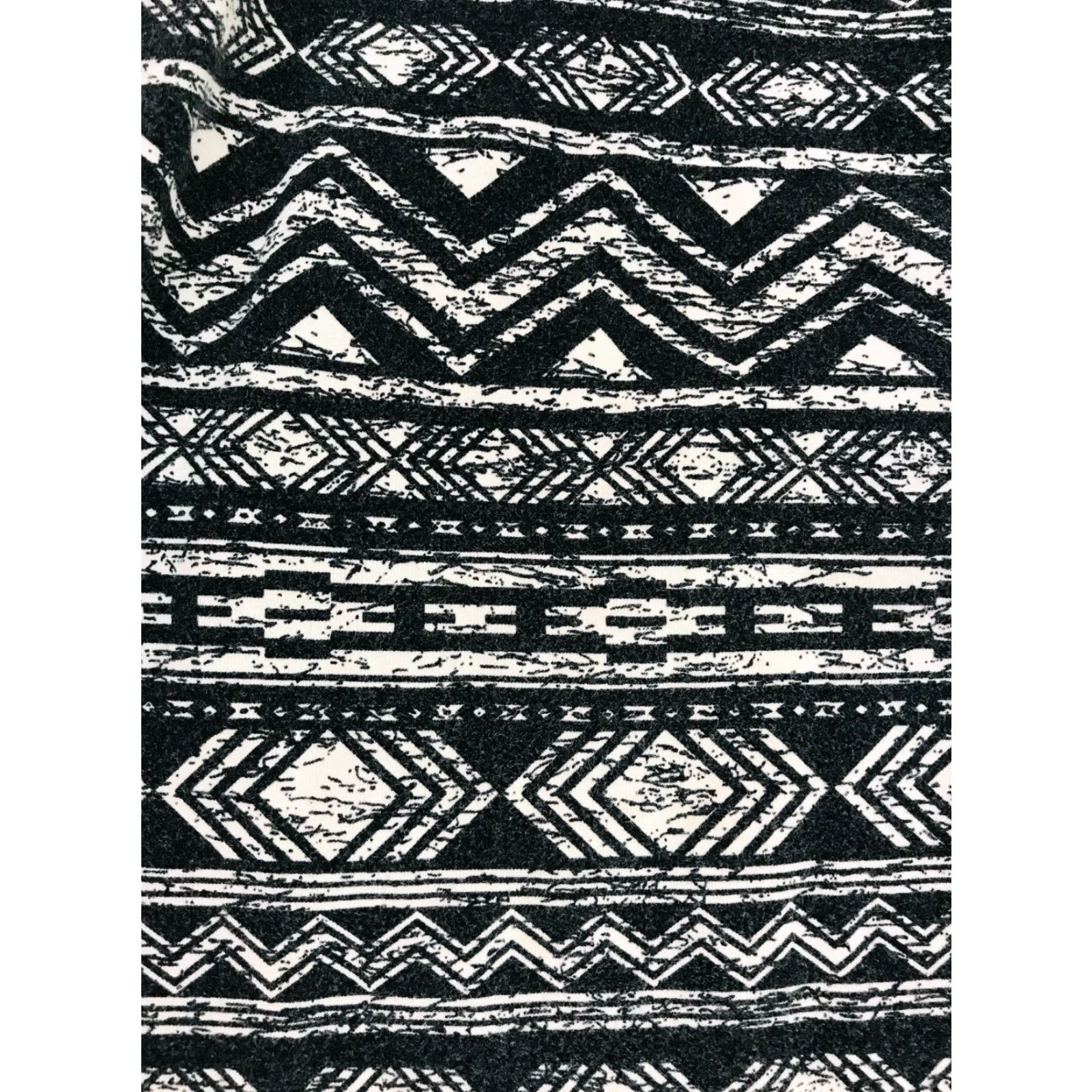 Vintage Maurices Yoga Pants Women's Size Large Black Cream Aztec Stripe Pull On Stretch Size 30" / US 8 / IT 44 - 3 Thumbnail
