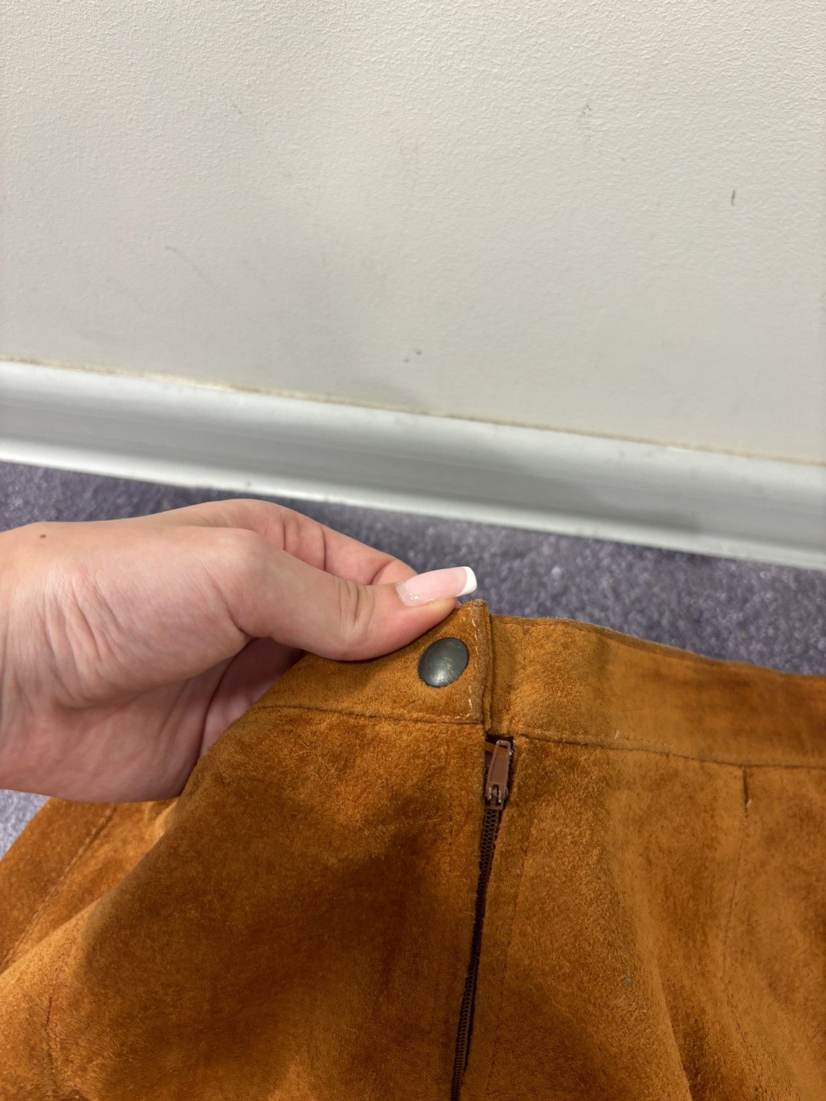 Colmar Vintage Colmar Ten Yards Luxury Vera Pelle Leather Skirt Size 30" / US 8 / IT 44 - 14 Thumbnail