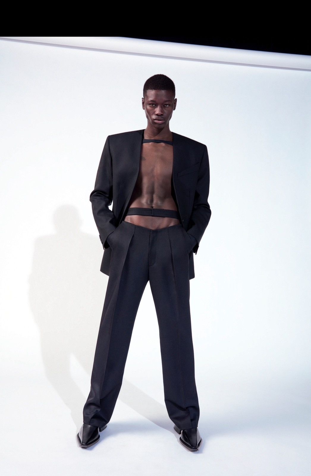 H&M × Mugler THIERRY MUGLER x H&M DEFINED WAIST WOOL BLAZER JACKET MEN’S Size 48R - 1 Thumbnail