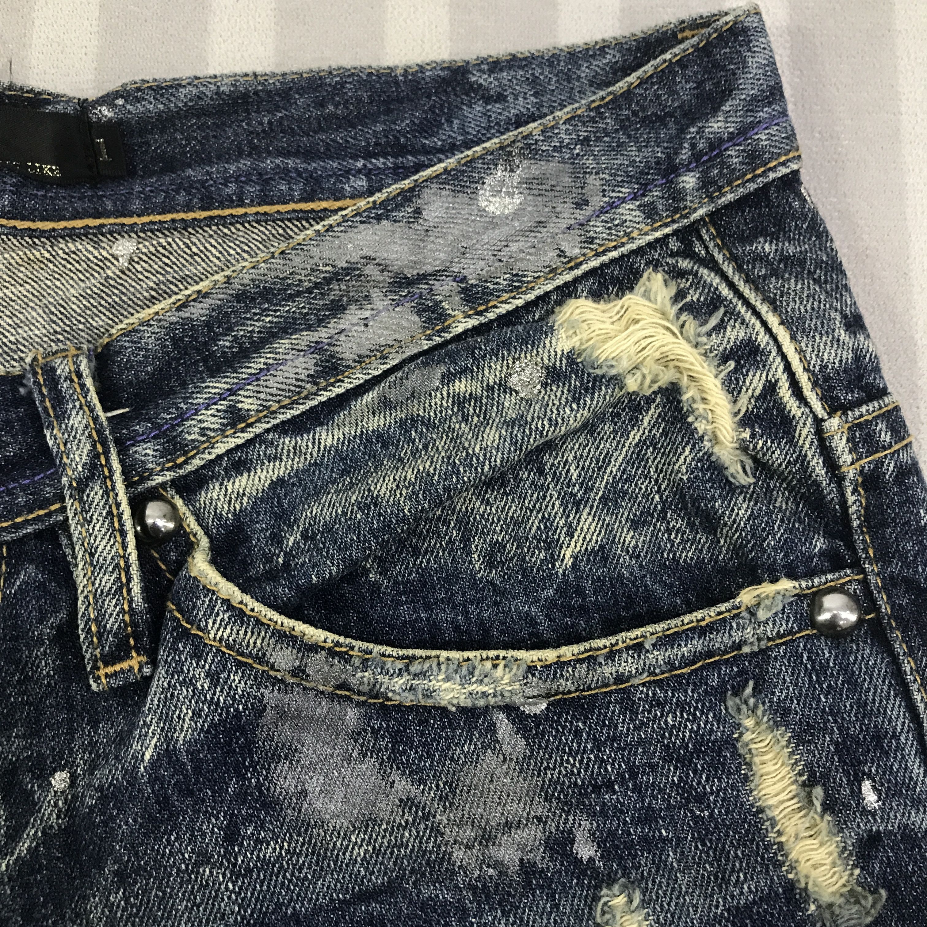 Japanese Brand Midas Explosion Distressed punk Bootcut pants K130B18 Size US 29 - 12 Thumbnail