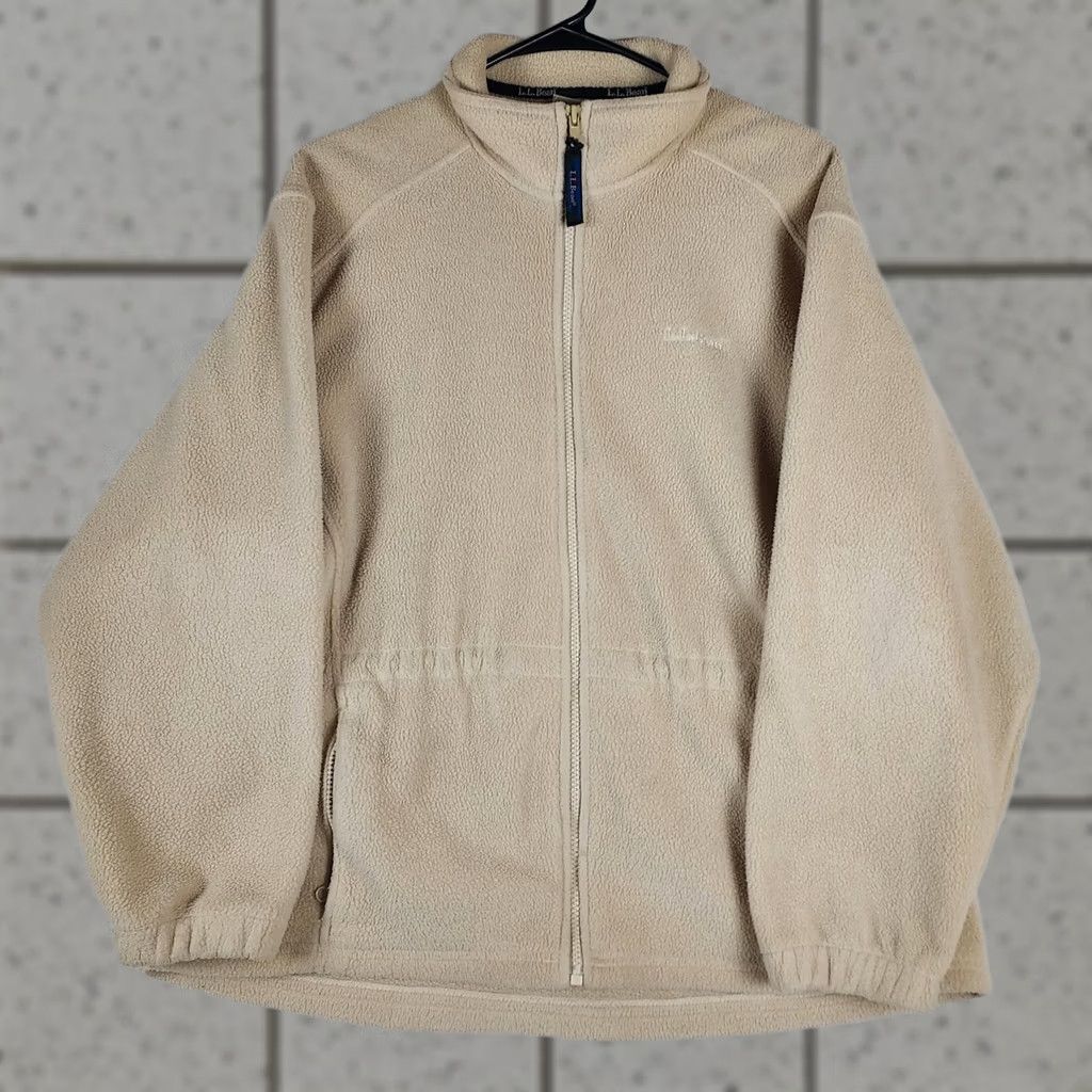 Vintage VINTAGE LL Bean Fleece Jacket Men’s Large Beige Full Zip Warm Outdoor Casual Layering Size US L / EU 52-54 / 3 - 1 Thumbnail