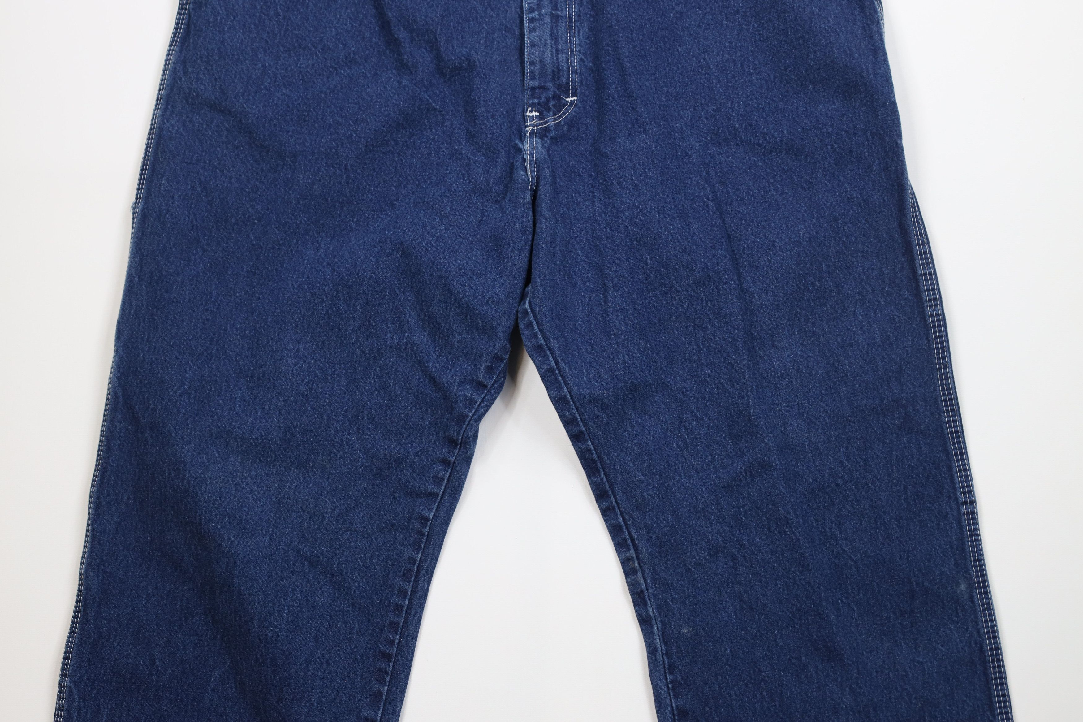 Dickies Vintage 90s Dickies Spell Out Wide Leg Dungaree Denim Jeans Size US 40 / EU 56 - 3 Thumbnail