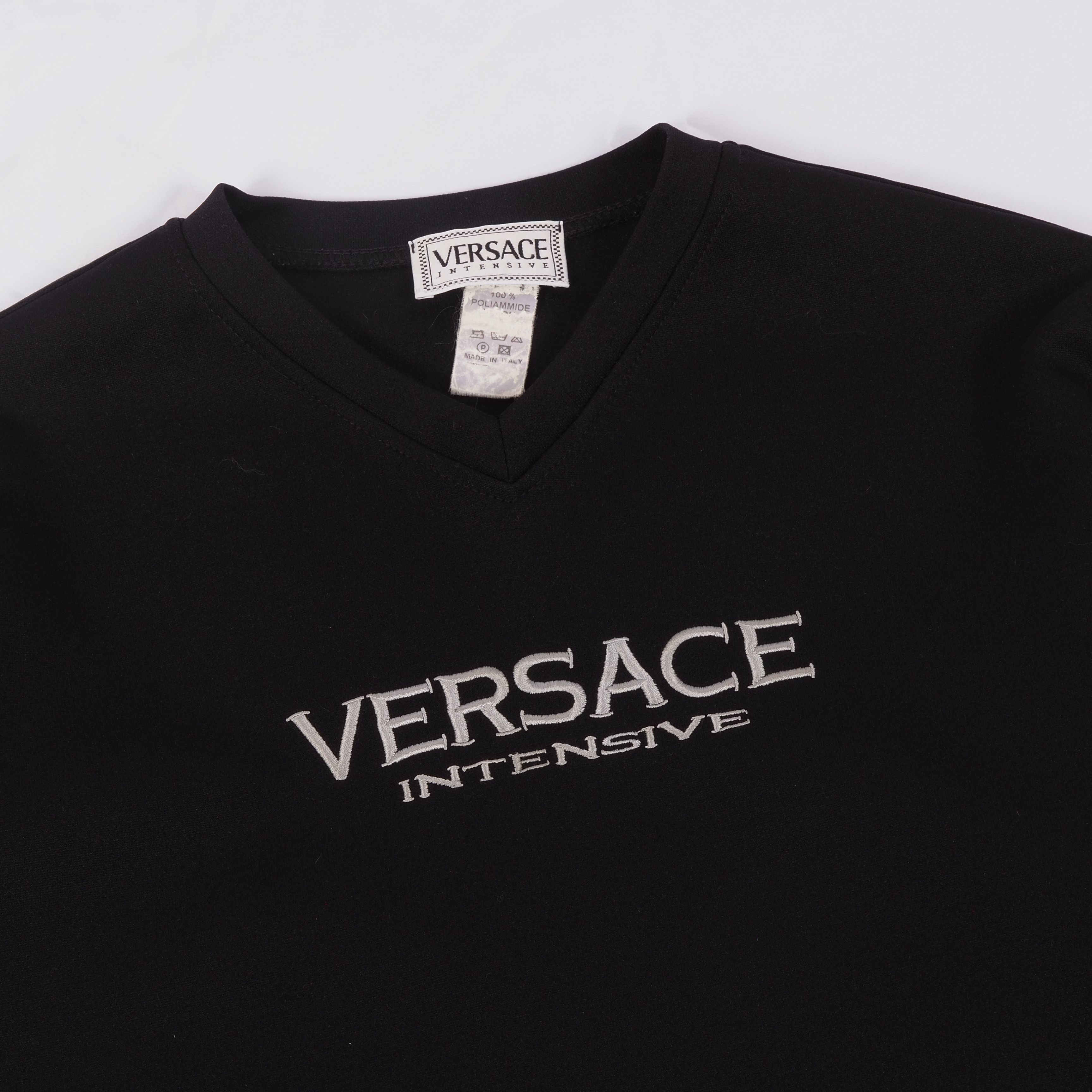 Versace Versace Intensive Vintage Black Long Sleeve Polyamide Top Size US L / EU 52-54 / 3 - 4 Thumbnail