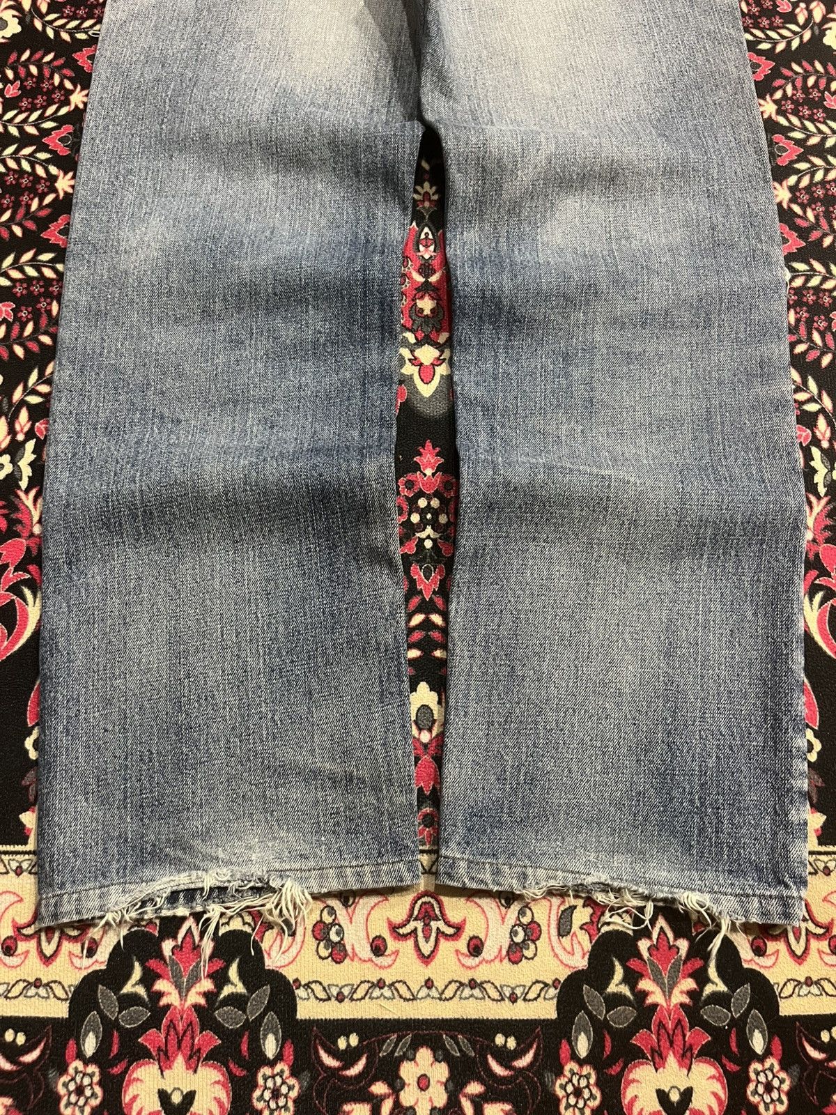 Levi's Vintage Levi’s 533 Blue Faded Washed Distress Straight Jeans Size US 33 - 12 Thumbnail