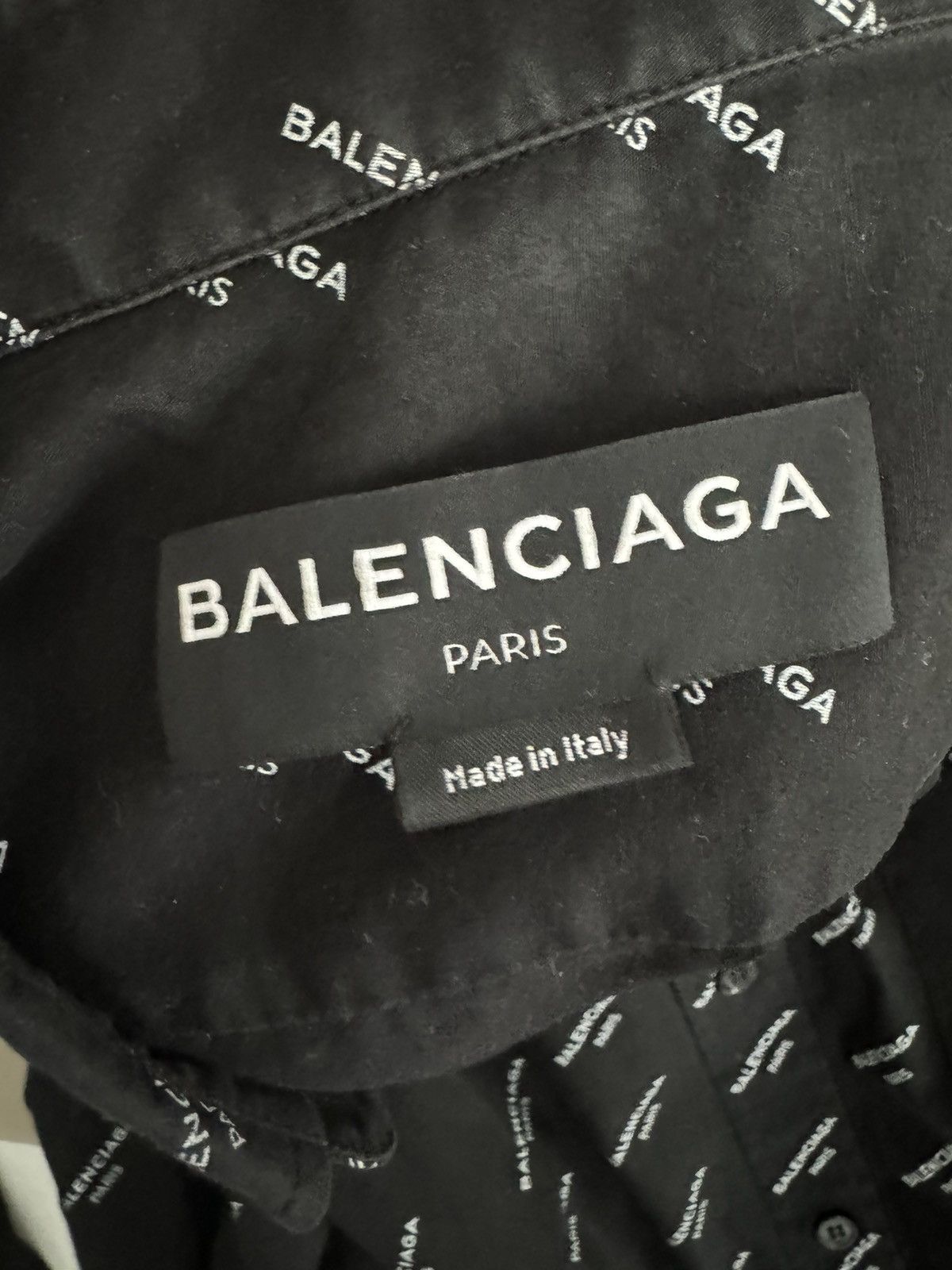 Balenciaga Balenciaga Black Logo Striped Shirt Demna Gvasalia Size US XL / EU 56 / 4 - 12 Thumbnail