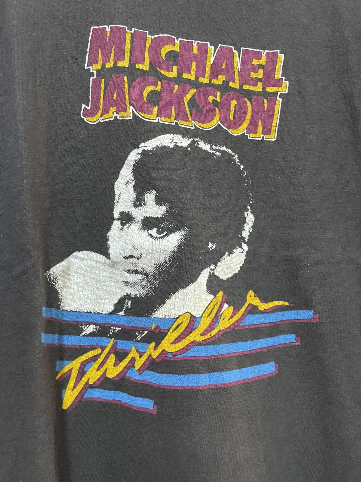 Michael Jackson Vintage Michael Jackson Raglan 3 Quater thriller promo Album Size US M / EU 48-50 / 2 - 6 Thumbnail