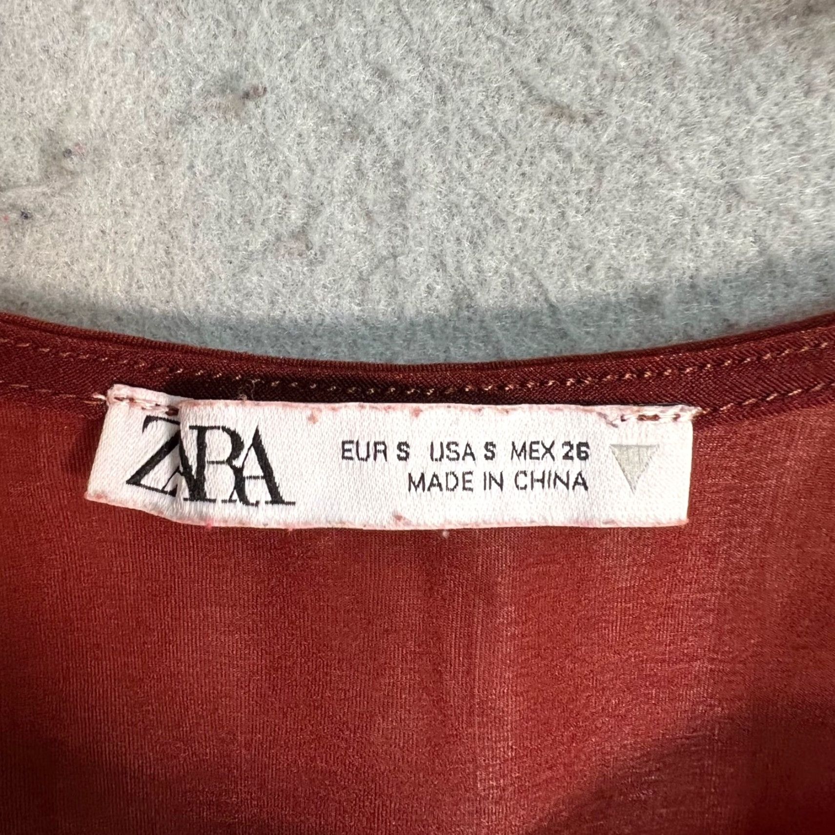 Zara Zara Womens Bodysuit Size S Small Red Sleeveless Round Neck Polyester Elastane Casual Basic Size S / US 4 / IT 40 - 3 Thumbnail