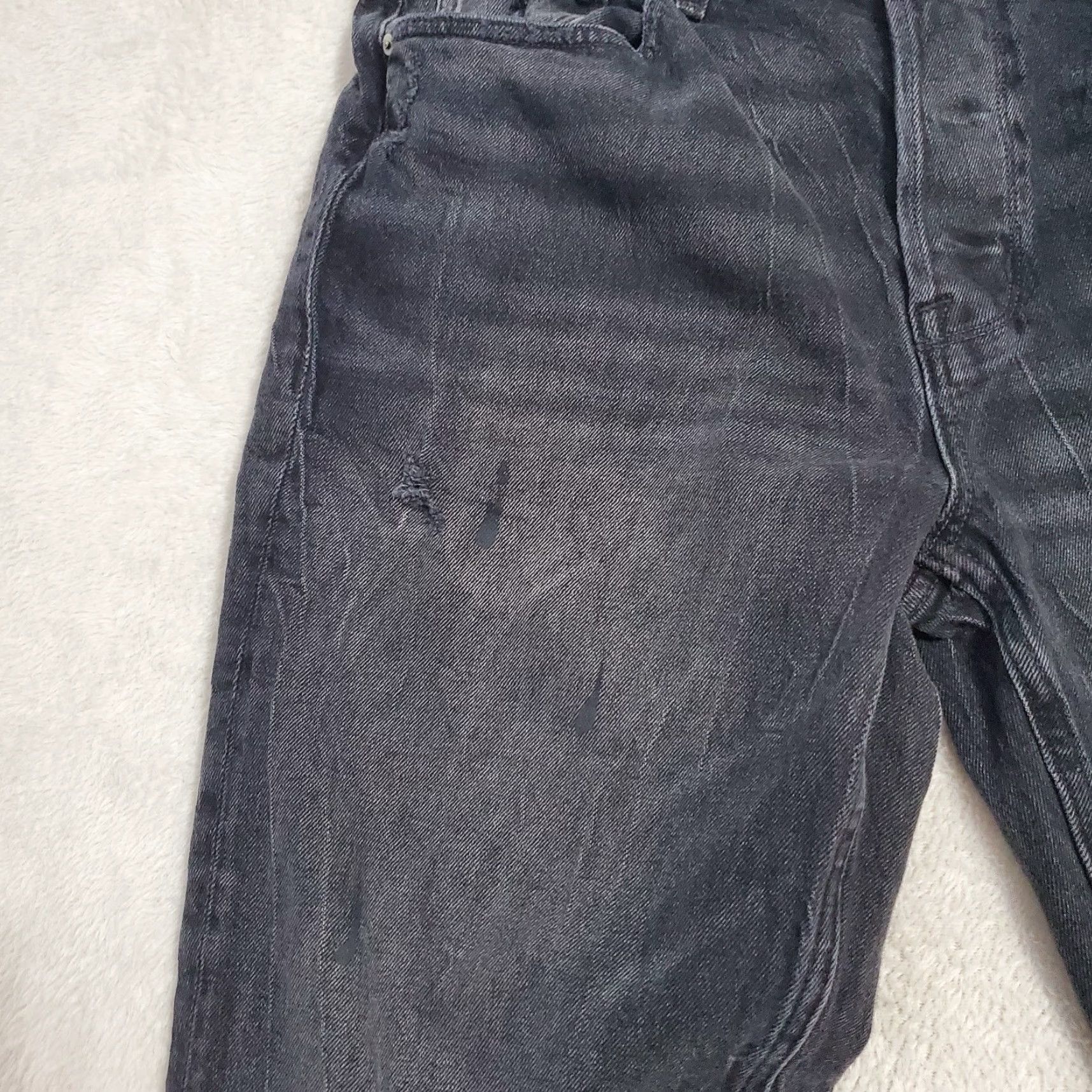 Hudson VINTAGE Hudson Jeans Men 32 Black Reese Onyx Button Fly Straight Leg Denim 32x29 Size US 32 / EU 48 - 5 Thumbnail
