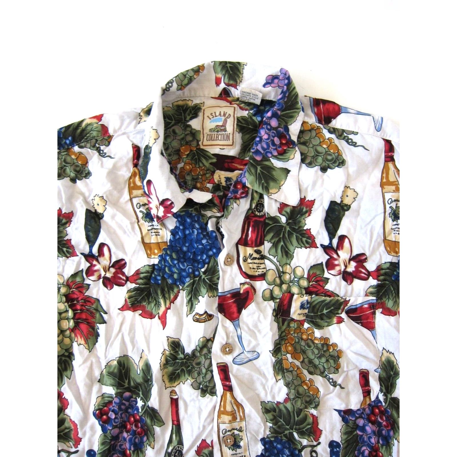 Vintage VINTAGE Island Collection Rayon Purple Grape Wine Button Down Hawaiian Shirt XL Size US XL / EU 56 / 4 - 3 Thumbnail