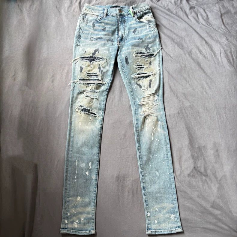 Amiri Amiri 17SS Ink Blue Diamond Jeans 2501-Nextarrow Size US 31 - 1 Thumbnail