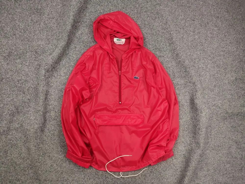 Lacoste Vintage 80's lacoste Alligator Nylon Red Light Zip Jacket Size US L / EU 52-54 / 3 - 1 Thumbnail