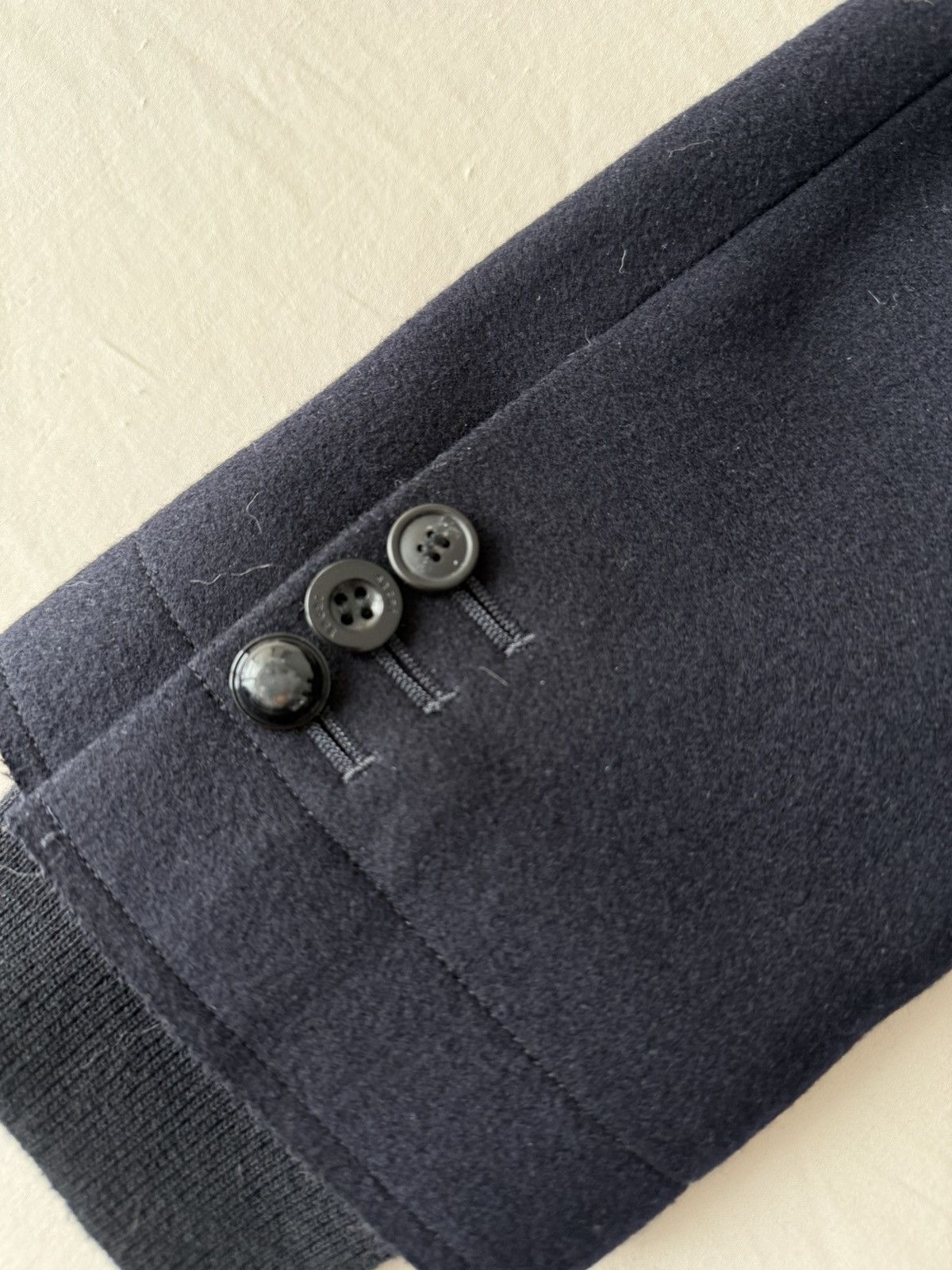 Sacai Navy Sacai Wool Coat w/ Bomber details Size US M / EU 48-50 / 2 - 6 Thumbnail