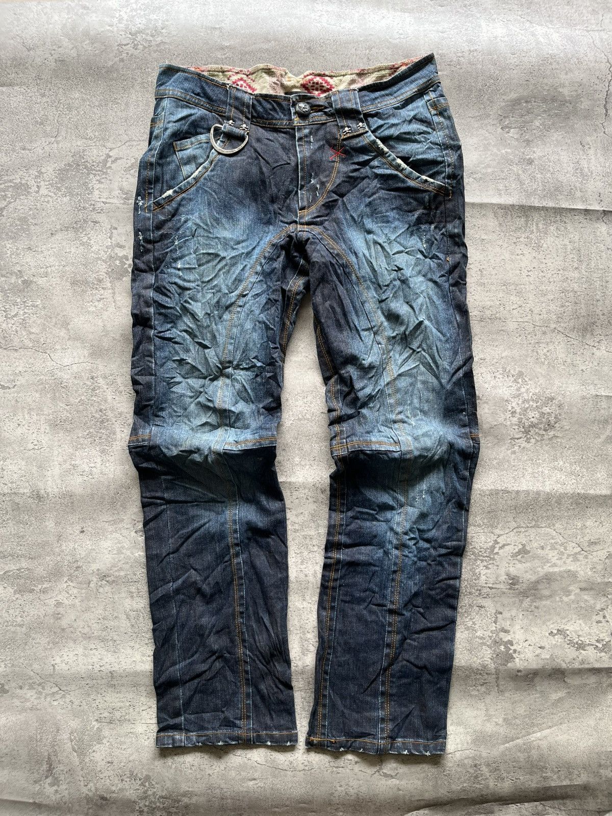 5351 POUR LES HOMMES HOMME Japan Skull Denim – Grunge Style Size US 32 / EU 48 - 1 Thumbnail
