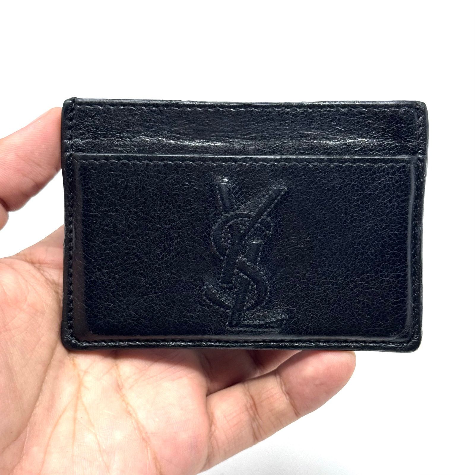 Saint Laurent Paris YSL All Black Cardholder Wallet Size ONE SIZE - 11 Thumbnail