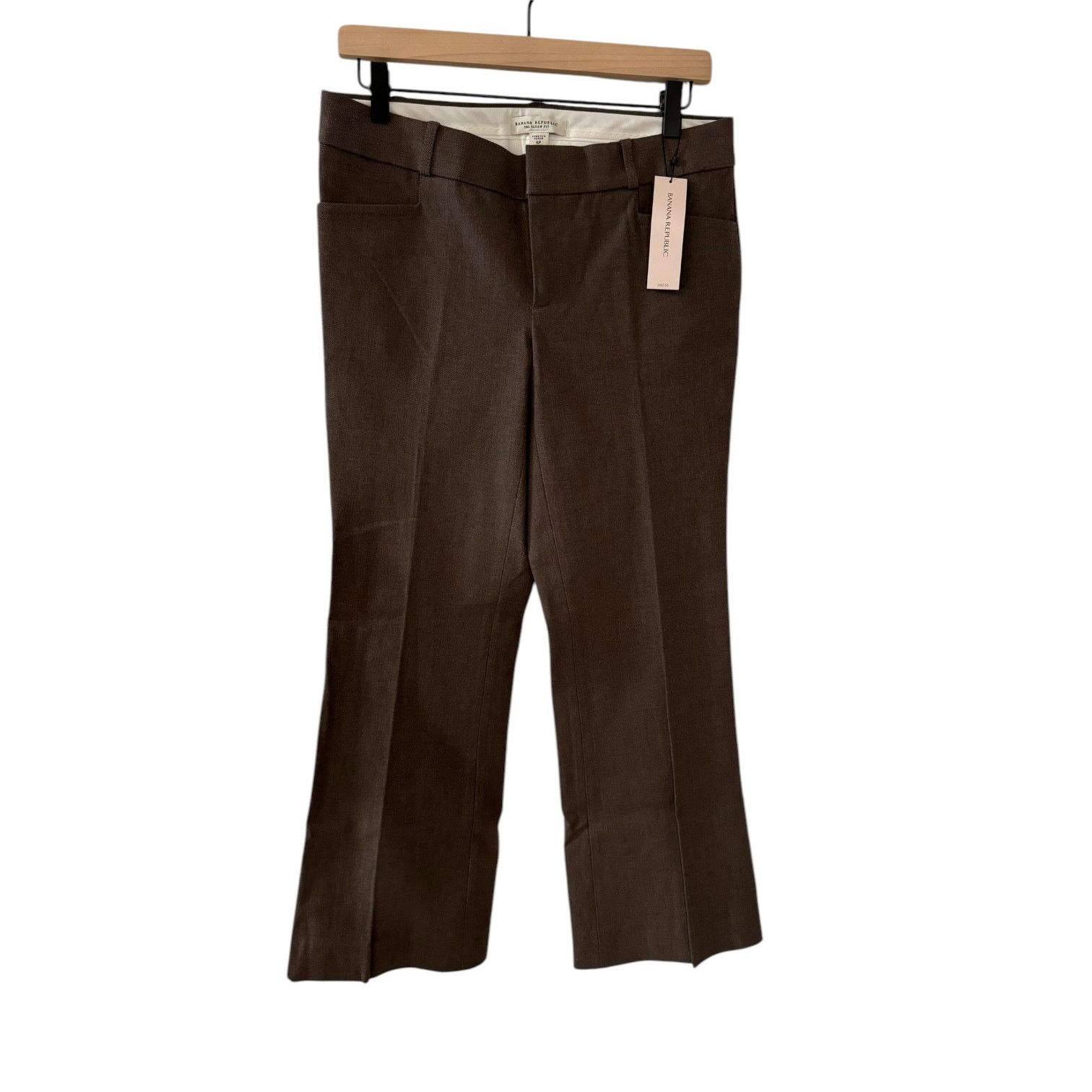 Banana Republic Banana Republic Sloan Fit Flare Leg Brown Pants 6 Petite NWT Size 28" / US 6 / IT 42 - 1 Thumbnail