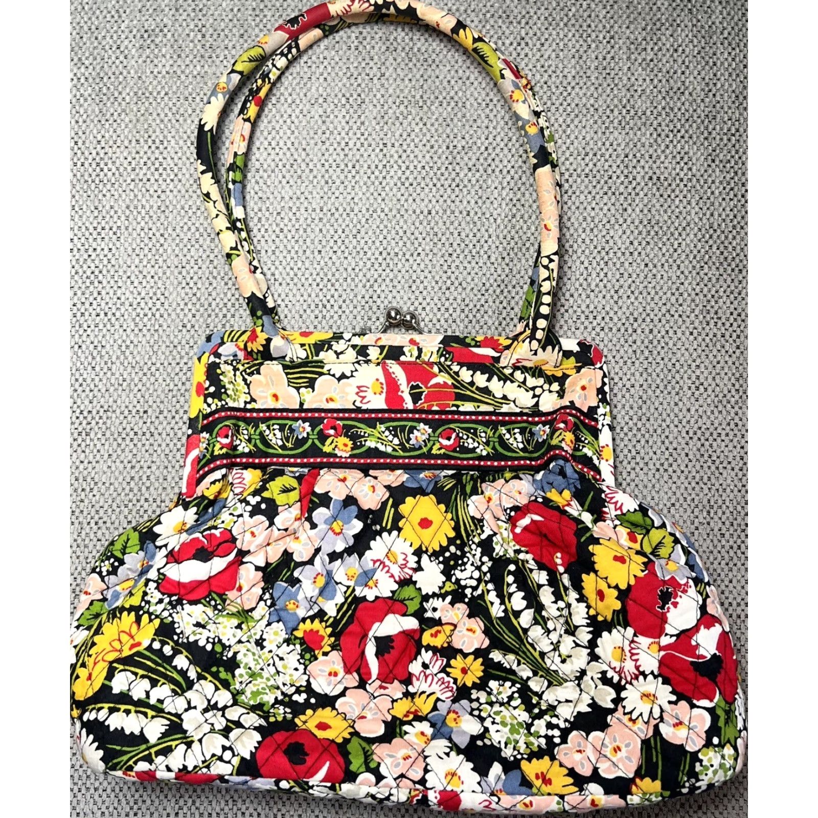 Vera Bradley Vera Bradley Quilted Alice Poppy Field Floral Handbag Purse Size ONE SIZE - 3 Thumbnail