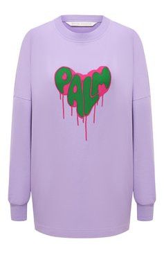 Palm Angels o1gr1nt0425 Spray Heart Over L/S T-Shirt in Purple Size XS / US 0-2 / IT 36-38 - 1 Thumbnail