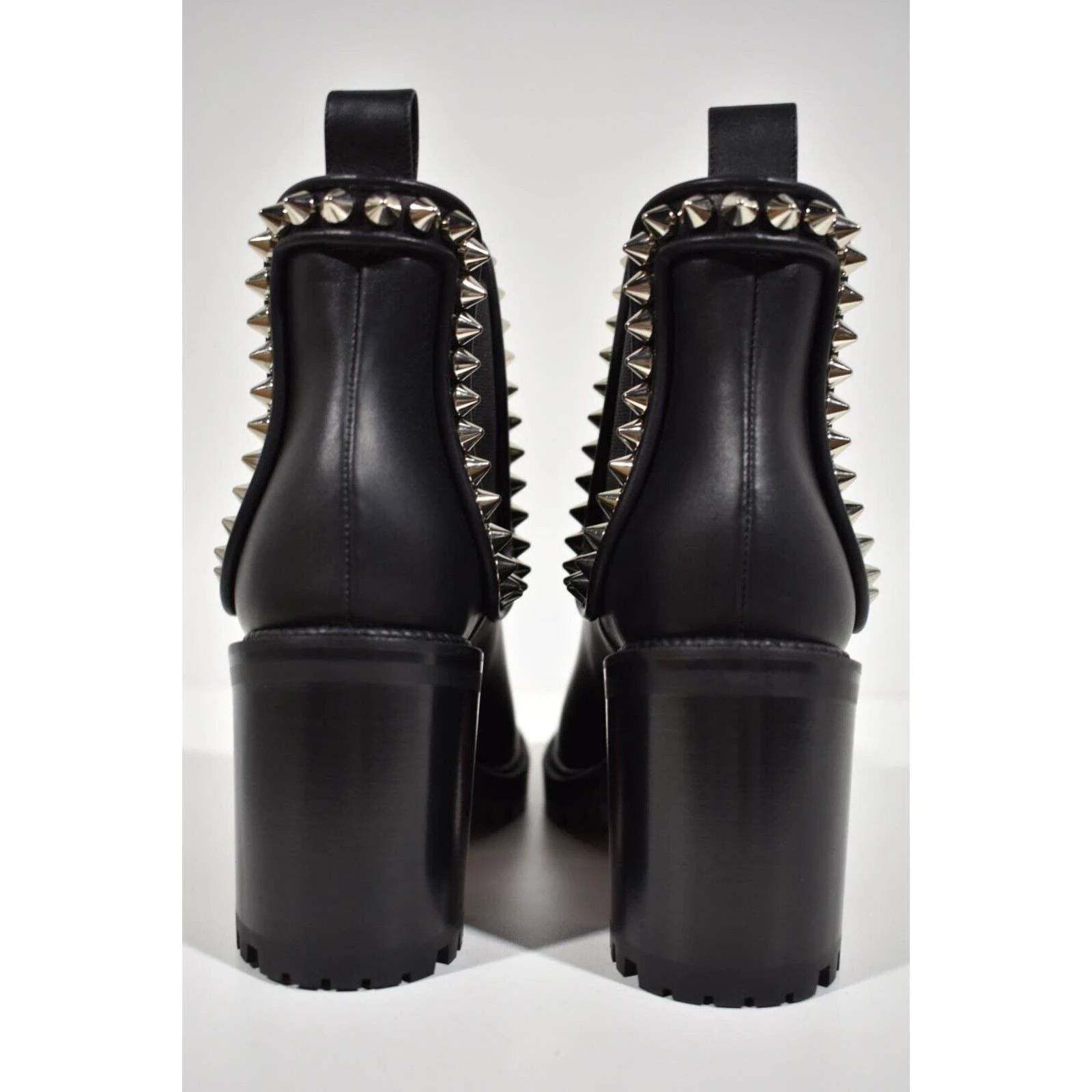 Christian Louboutin Christian Louboutin Capahutta 70 Black Leather Spike Ankle Size US 12 / IT 42 - 11 Thumbnail