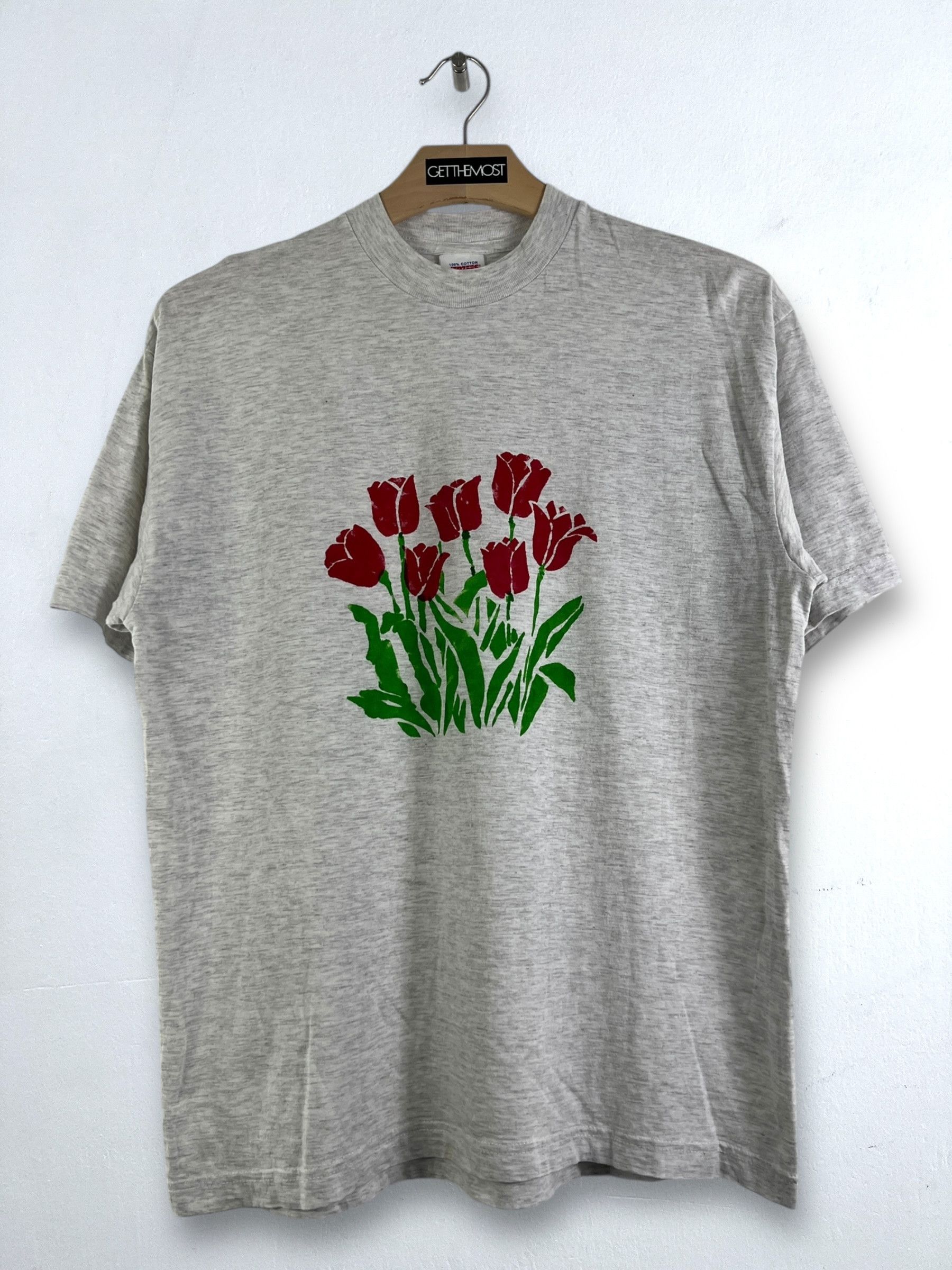 Vintage No.4825 Vintage Tulip Stencil Graphic Tee (S) Size US S / EU 44-46 / 1 - 1 Thumbnail