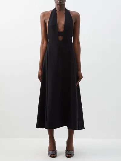 Saint Laurent Paris o1y0126 Midi Dress in Black Size M / US 6-8 / IT 42-44 - 1 Thumbnail