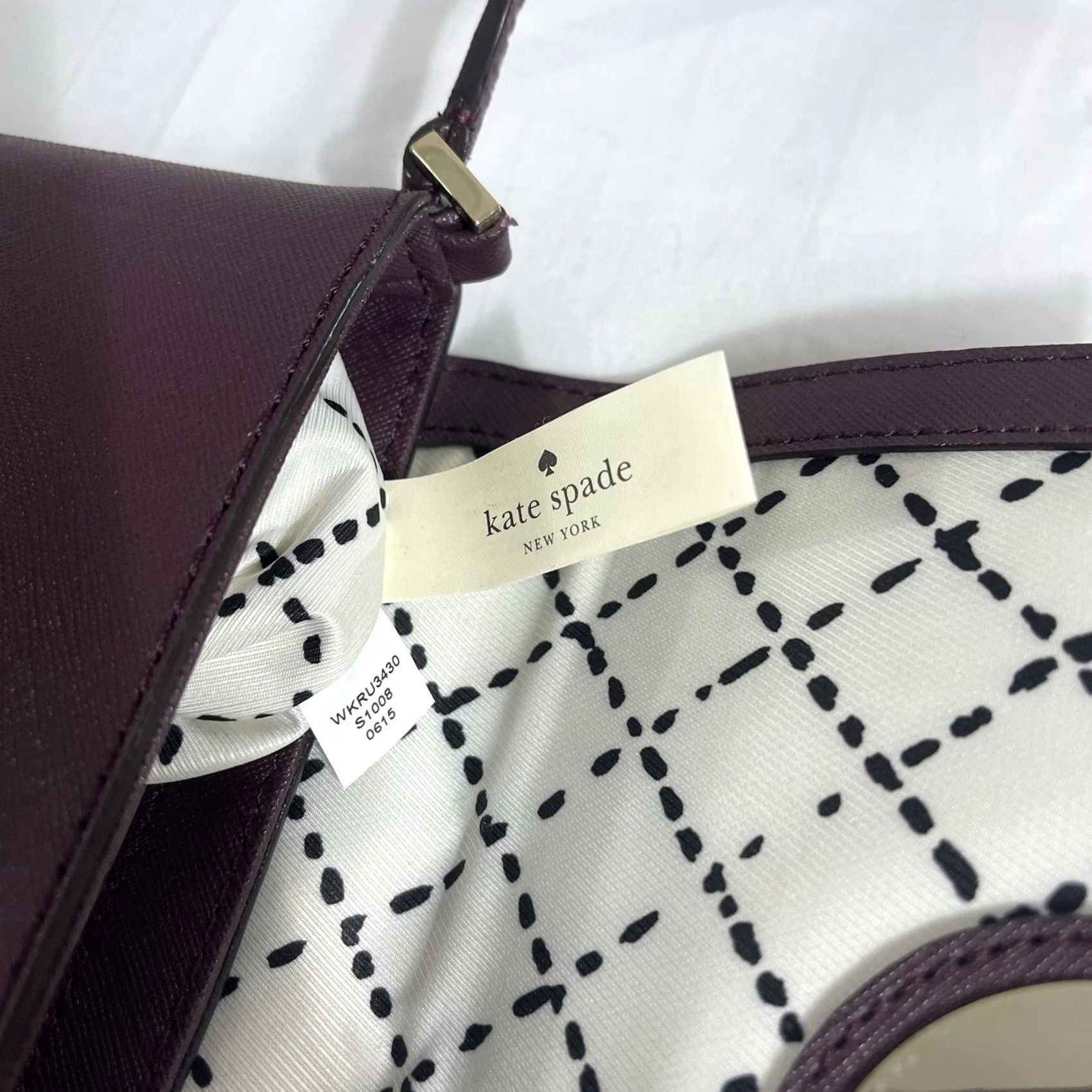 Vintage kate spade new york Newbury Lane Purple Crossbody Leather Bag WKRU3430 Shoulder Small Womens Size ONE SIZE - 7 Thumbnail