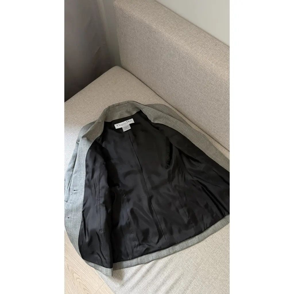 Dior Christian Dior Boutique Bar Blazer Grey Wool Size IT 44 Size M / US 6-8 / IT 42-44 - 7 Thumbnail