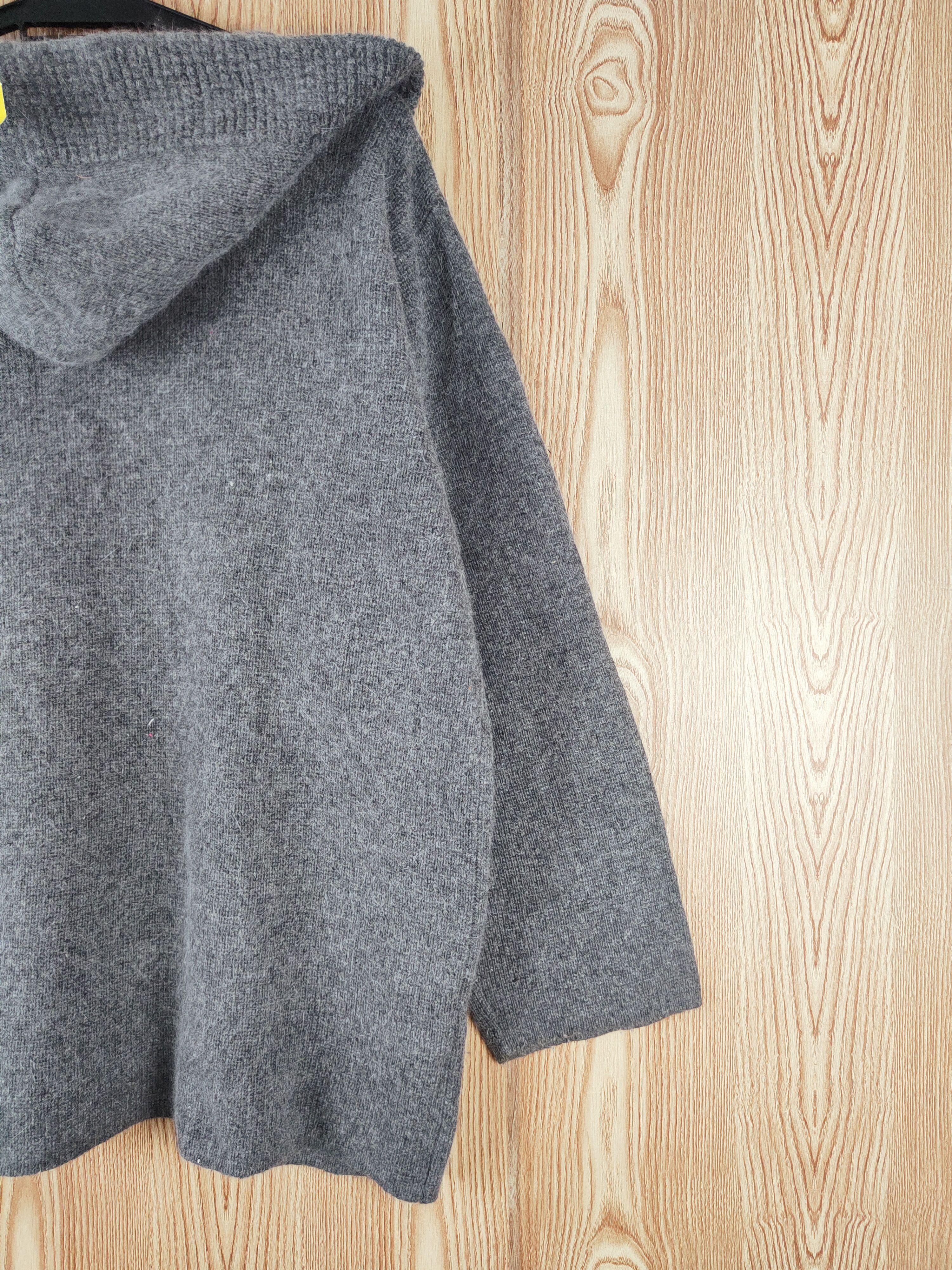 Japanese Brand Platane Gray Knitwear Hoodie Wool Duffle Cardigan #W158 Size US L / EU 52-54 / 3 - 11 Thumbnail
