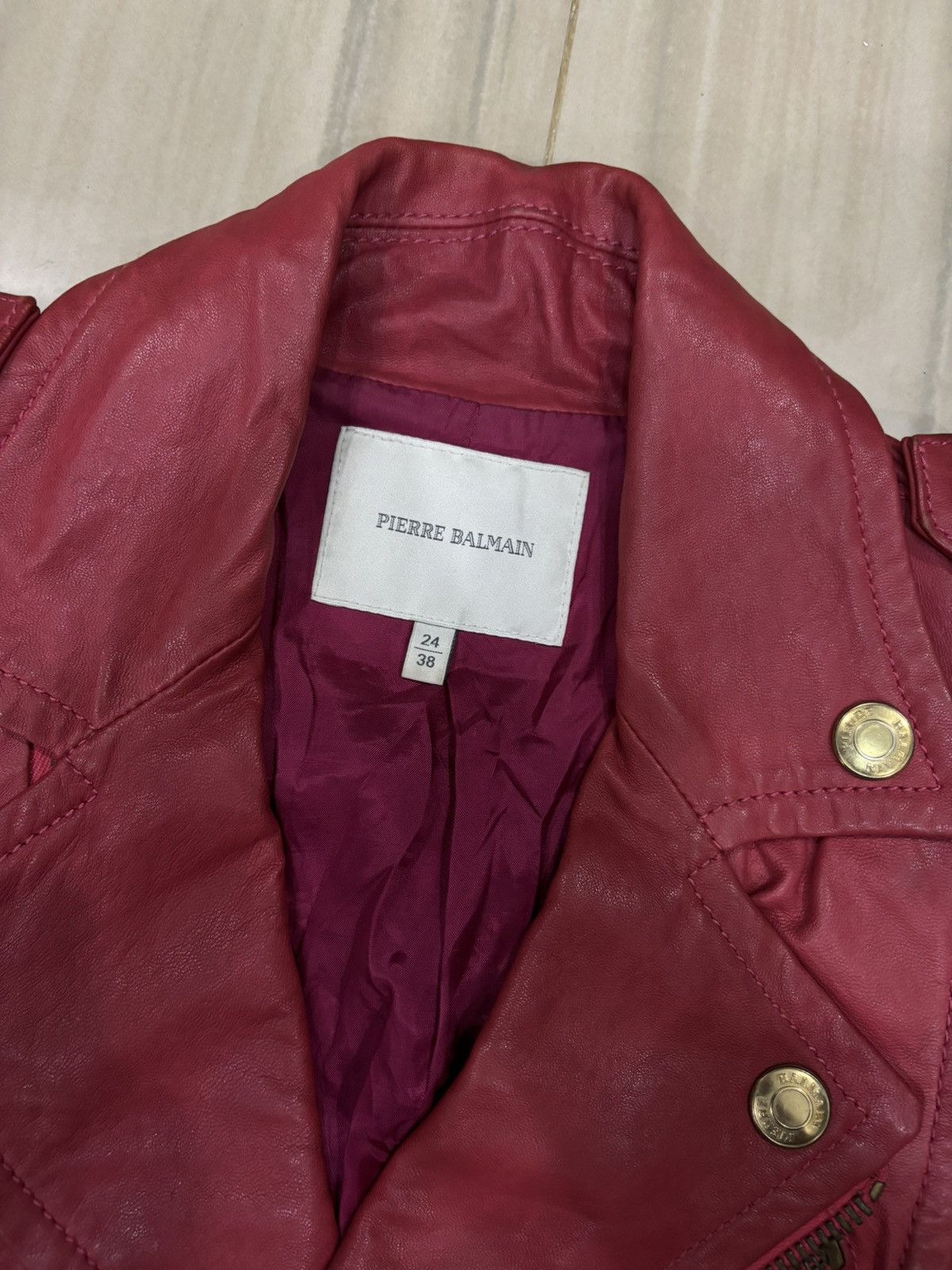 Pierre Balmain 90s Pierre Balmain Leather Jacket Size XS / US 0-2 / IT 36-38 - 10 Thumbnail