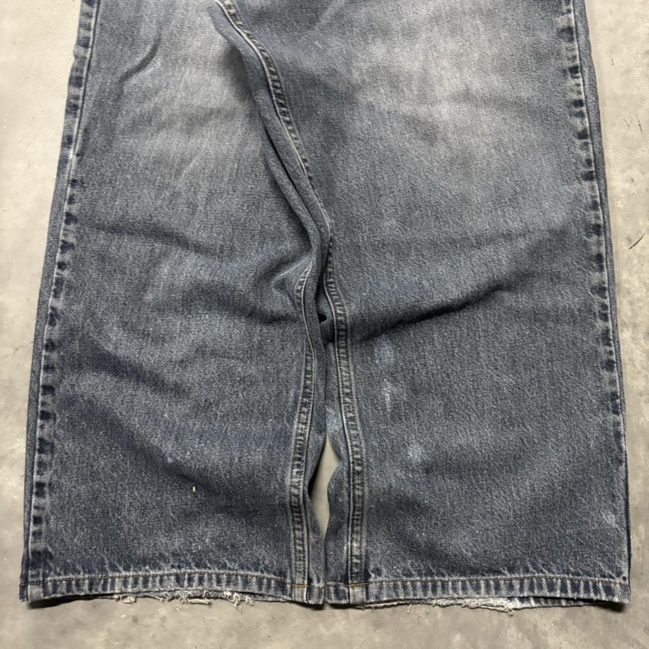 Japanese Brand × Vintage Crazy Vintage Y2K/2000s Baggy Grunge Dark Wash Skater Denim Jeans! Size US 40 / EU 56 - 6 Thumbnail