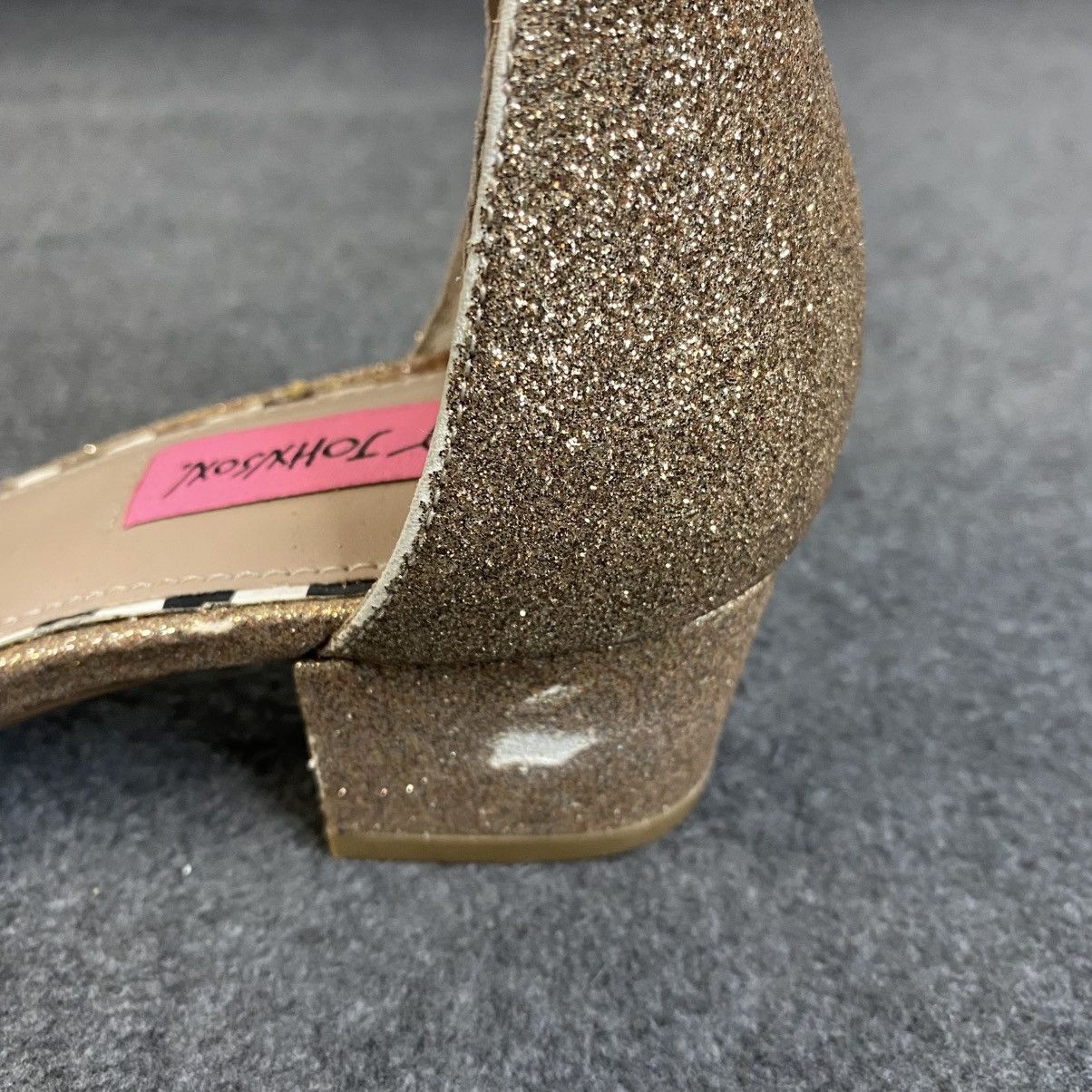 Betsey Johnson Betsey Johnson Heels Womens Gold Glitter Sz 6 Ankle *Flaw Size US 6 / IT 36 - 9 Thumbnail