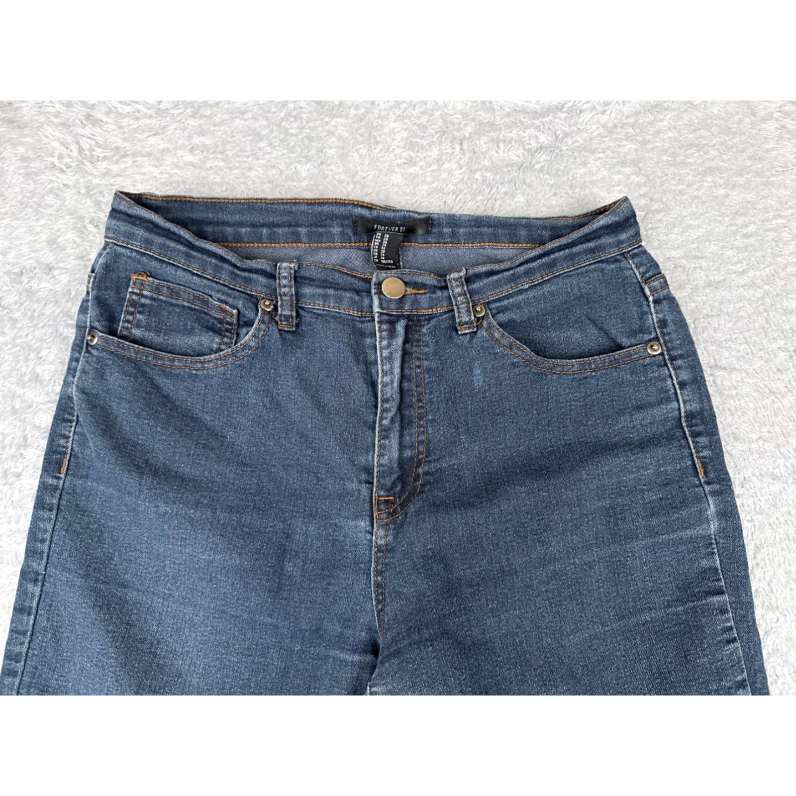 Forever 21 Forever 21 Jeans Women's 29 Blue Denim Skinny Mid Rise 26" Inseam Cotton Blend Size 29" - 4 Thumbnail