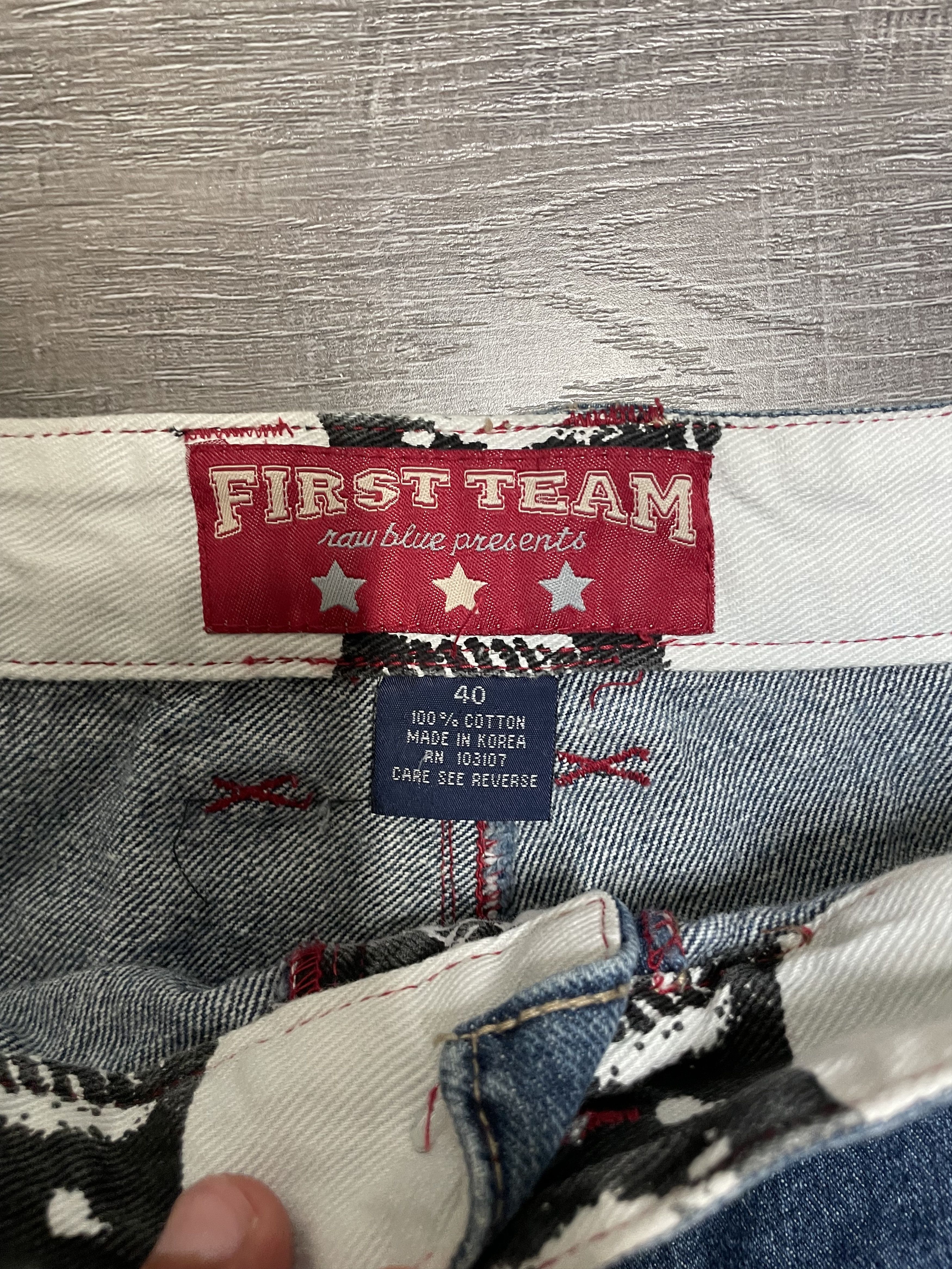 Other VTG Raw Blue First Team Jorts Baggy Denim Shorts Y2K Size 40 Size US 40 / EU 56 - 4 Thumbnail
