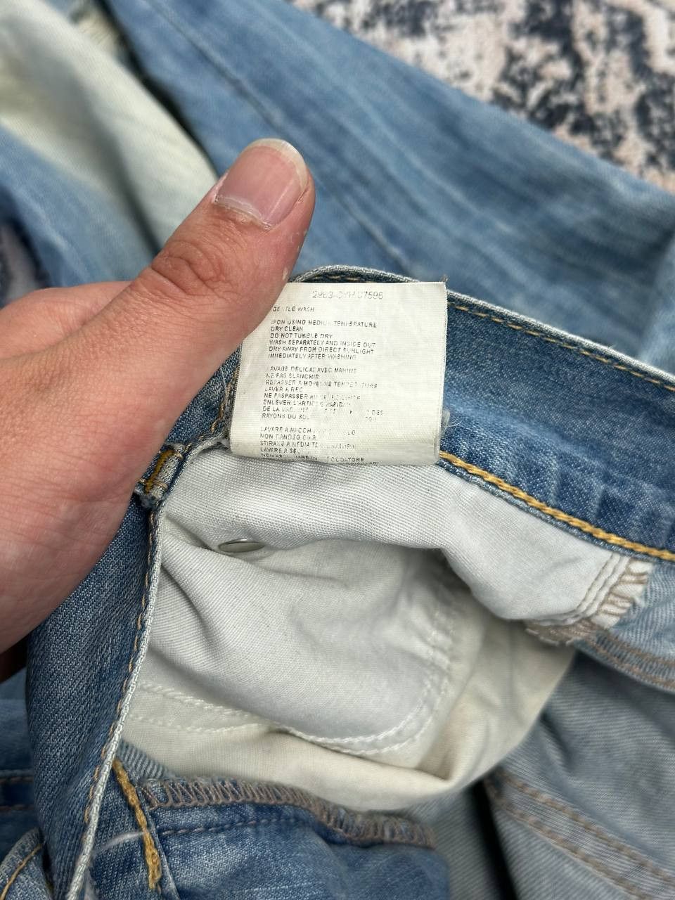 Dirk Bikkembergs Bikkembergs Distressed Vintage Blue Baggy Jeans Size US 33 - 11 Thumbnail